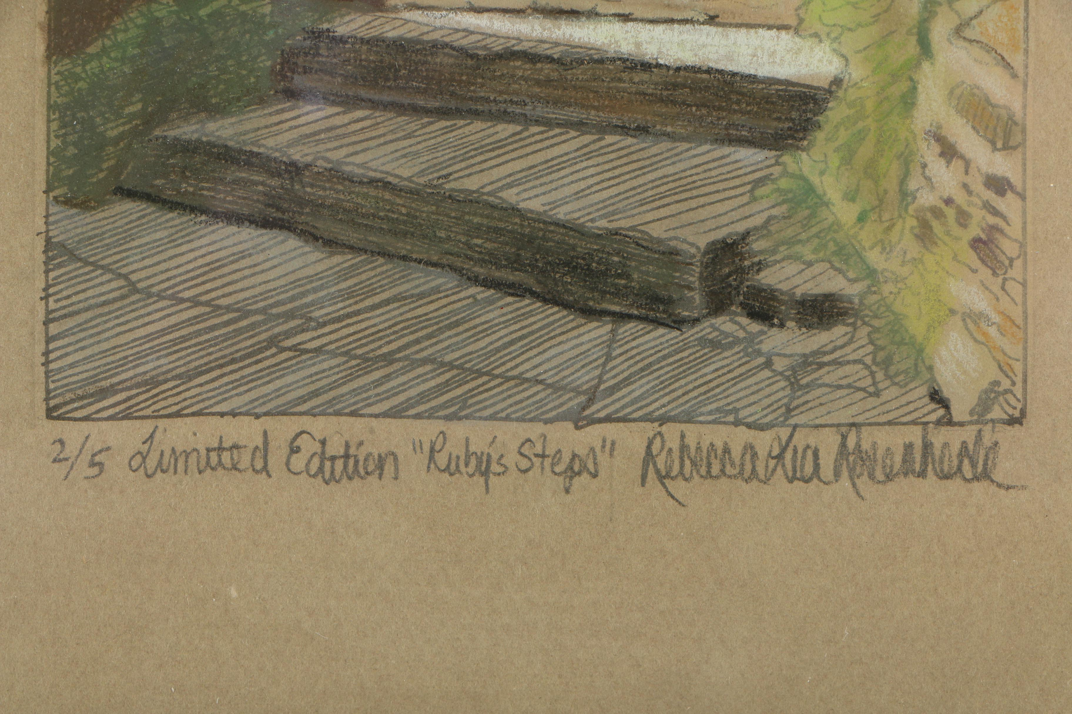 Rebecca L. Rosenheck Limited Edition Lithograph "Ruby's Steps"