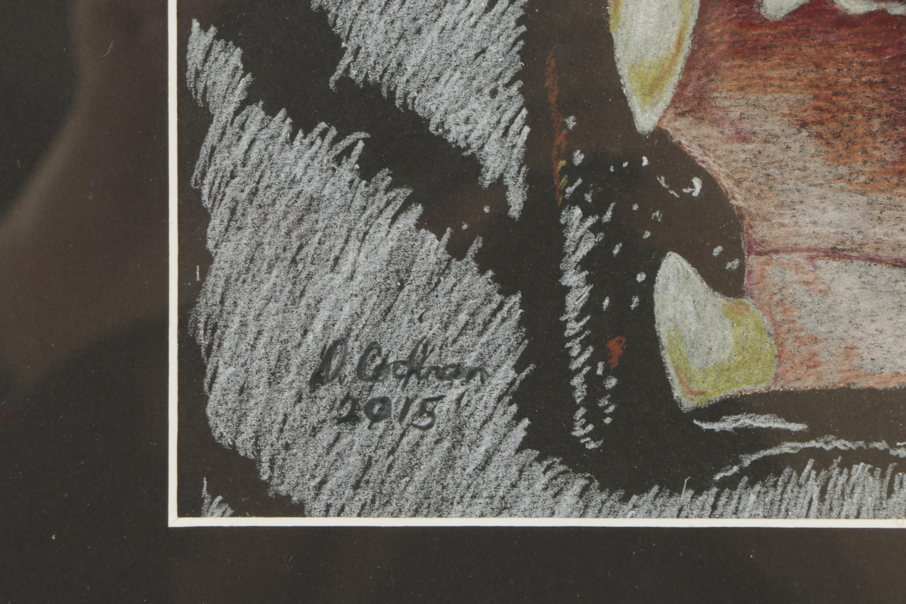 David Cochran 2015 Colored Pencil Drawing "Burning Bright"