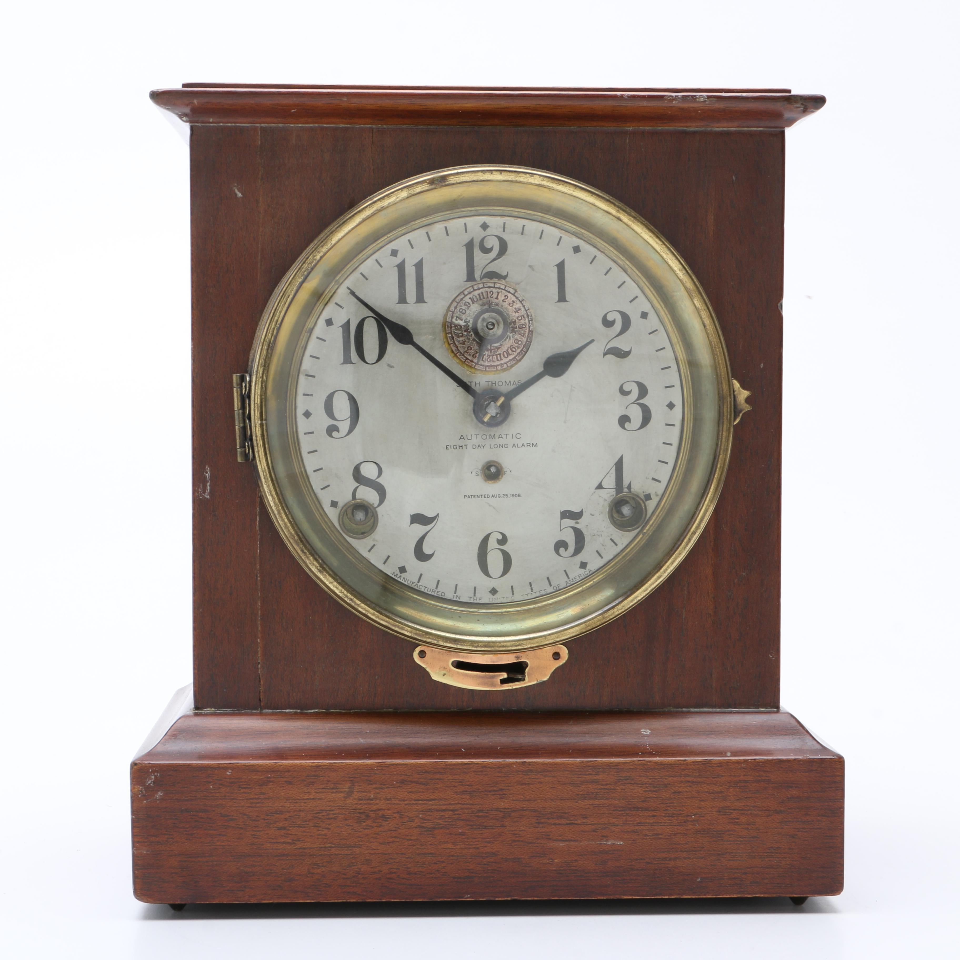 Antique Seth Thomas "Eight Day Long Alarm" Mantel Clock