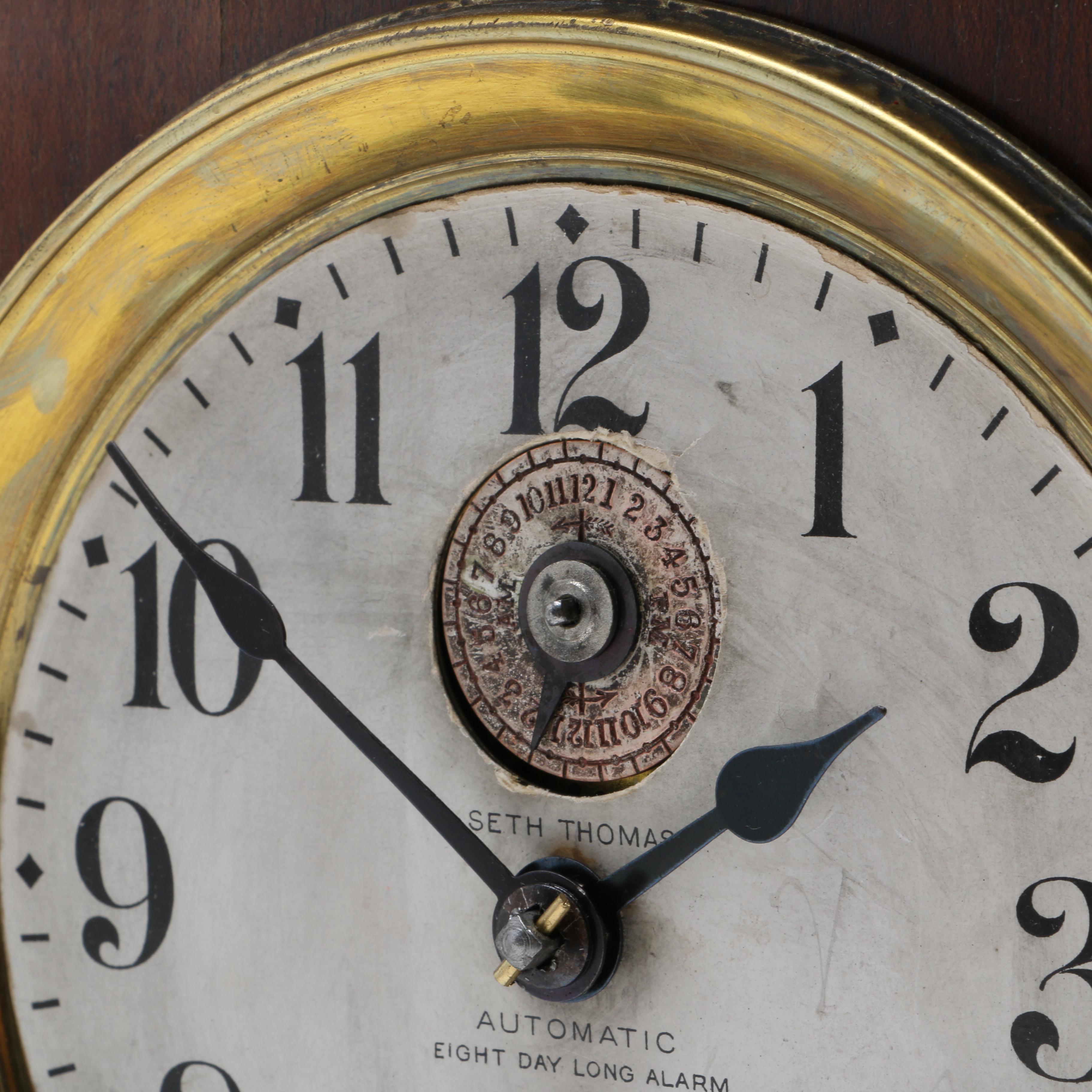 Antique Seth Thomas "Eight Day Long Alarm" Mantel Clock