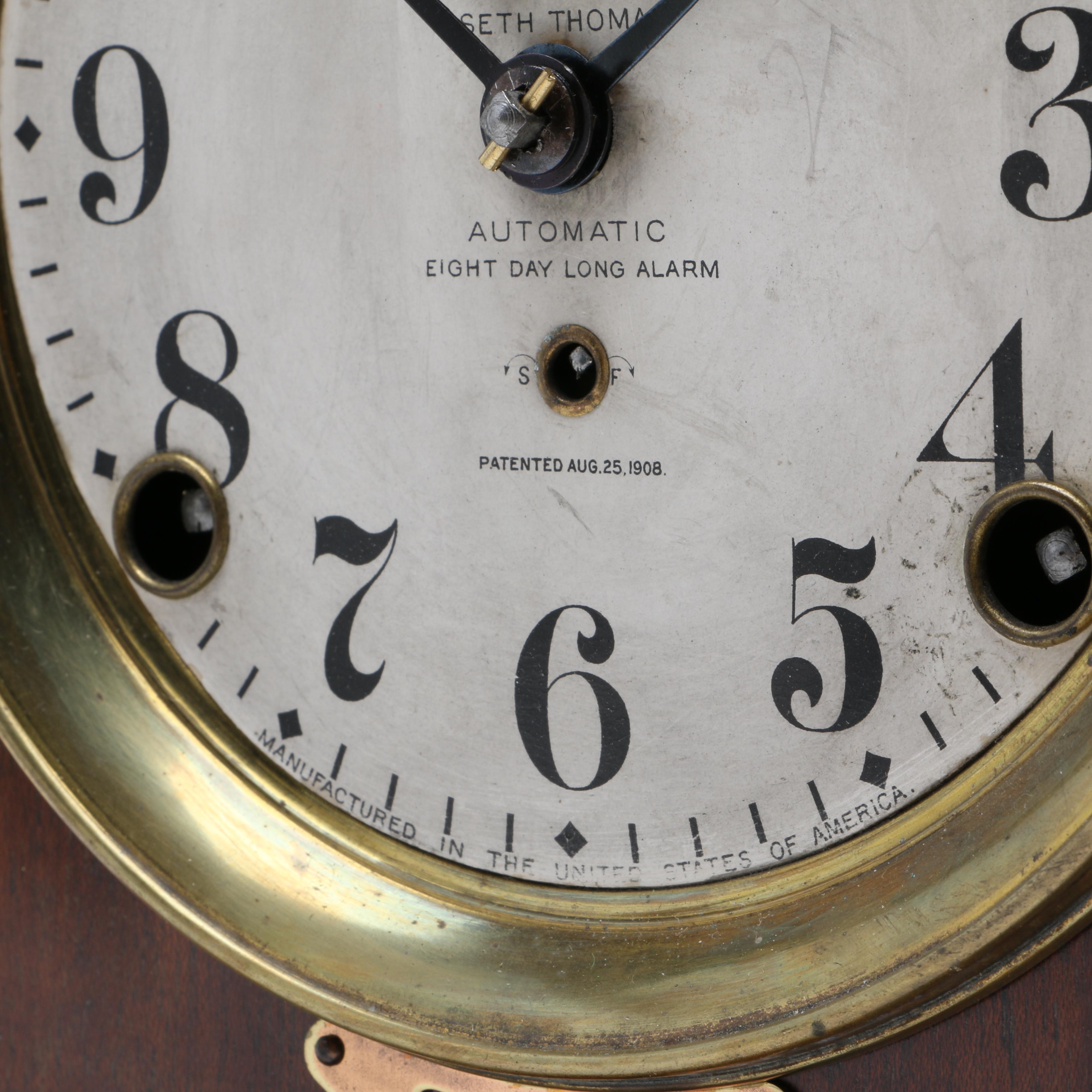 Antique Seth Thomas "Eight Day Long Alarm" Mantel Clock