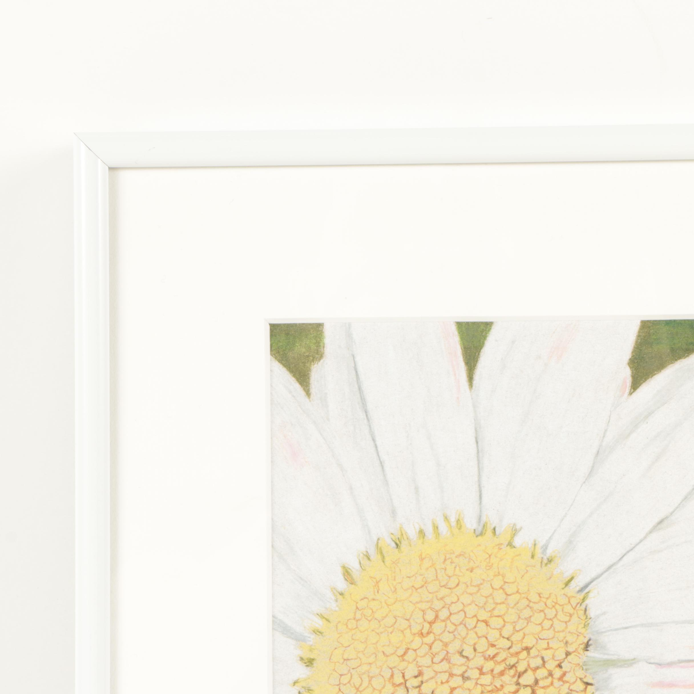 Pair of David Cochran Colored Pencil Drawings