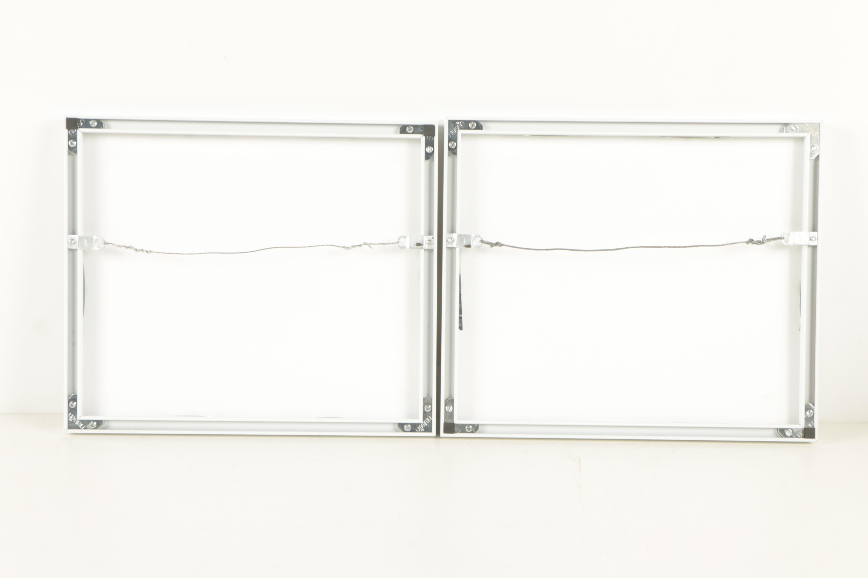 Pair of David Cochran Colored Pencil Drawings