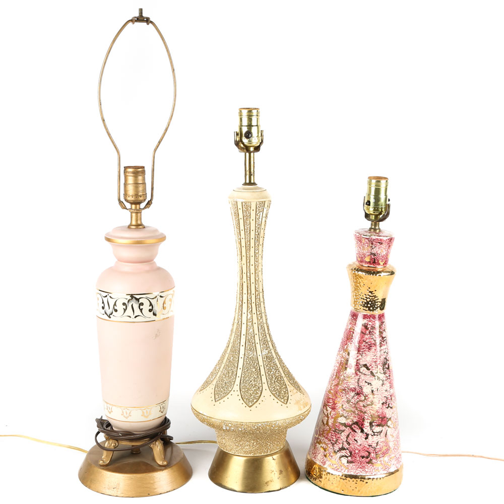 Vintage Mid Century Modern Table Lamps