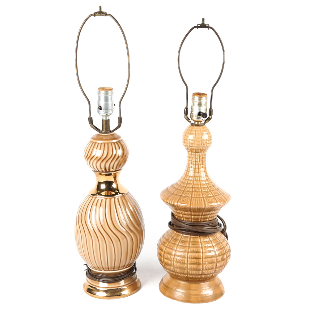 Vintage Mid Century Ceramic Table Lamps