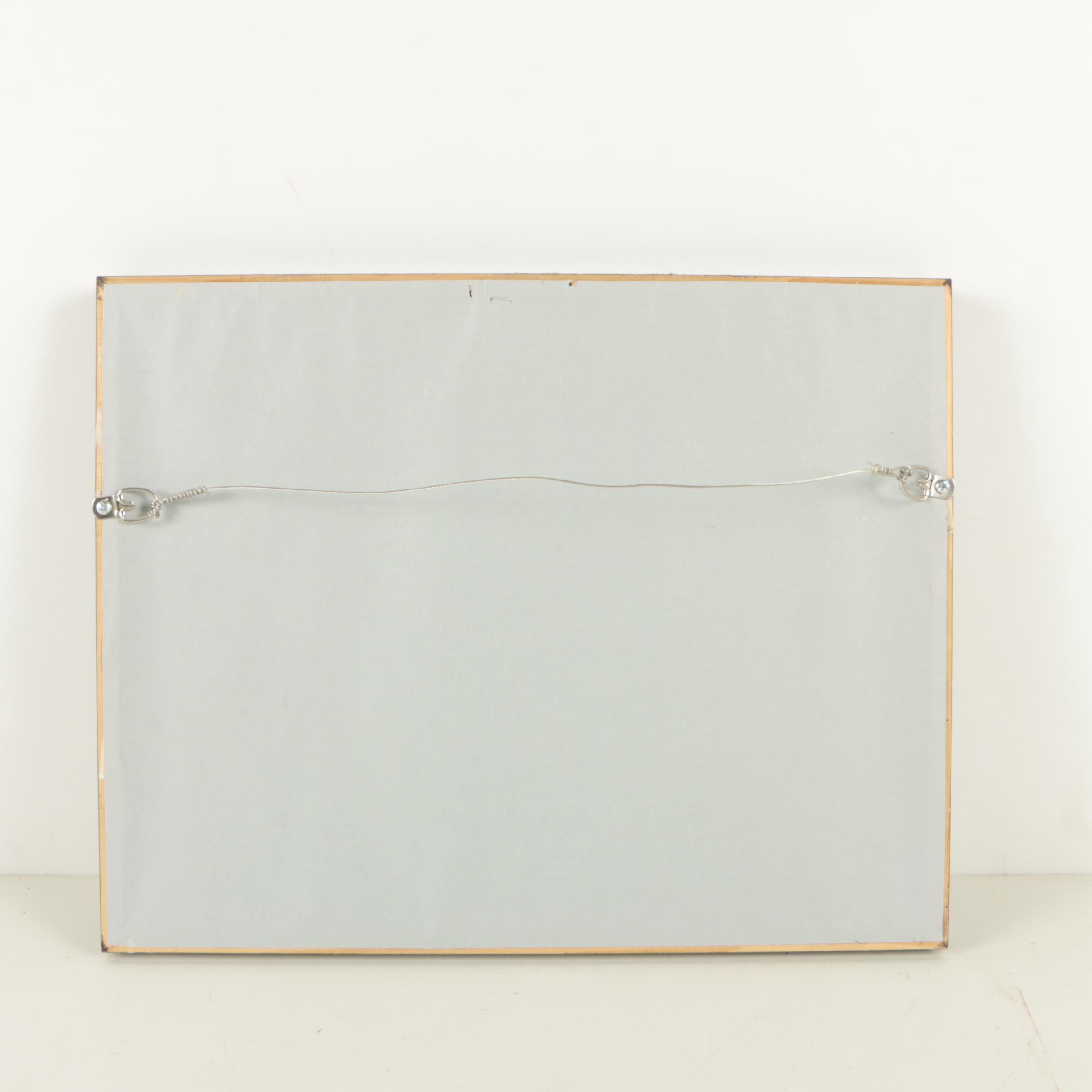 David Cochran 2005 Ink Drawing of a Cow Pasture