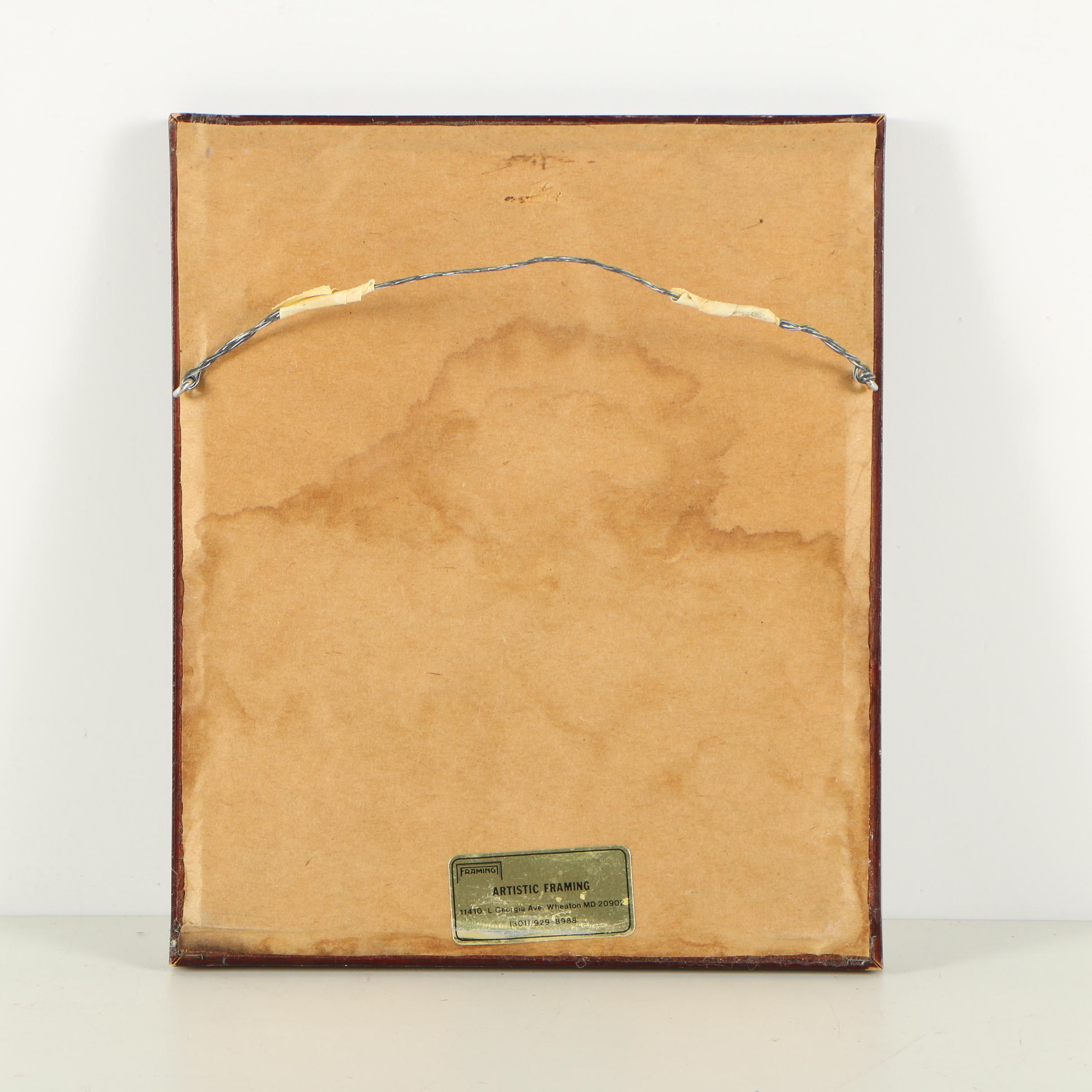 Colombo Watercolor Embellished Offset Lithograph