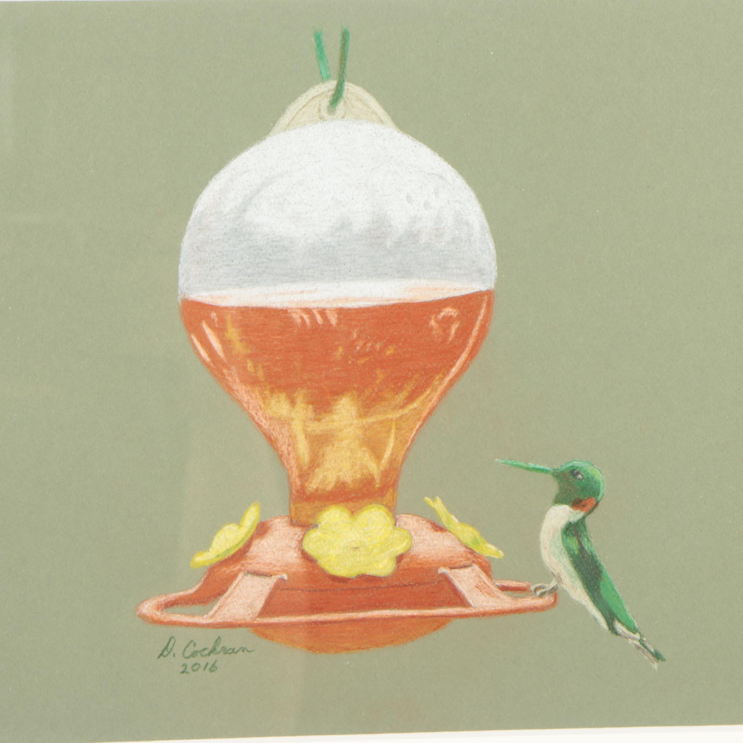 David Cochran Colored Pencil Drawing "Al Fresco"