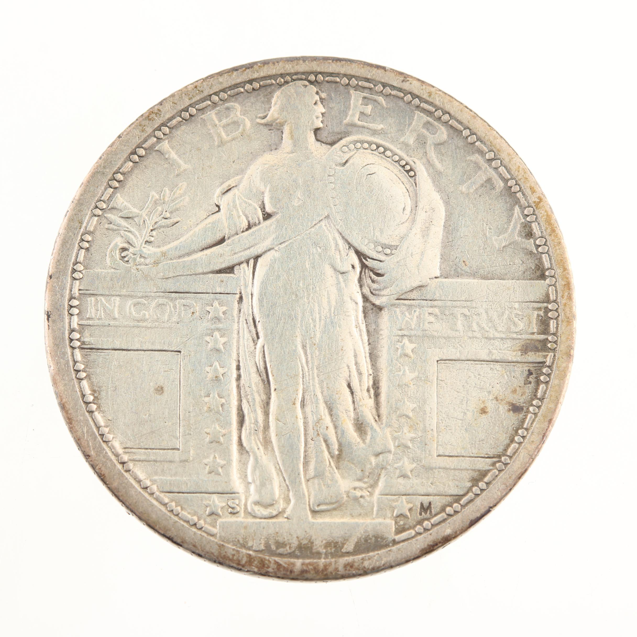 1917-S Variety I Standing Liberty Silver Quarter