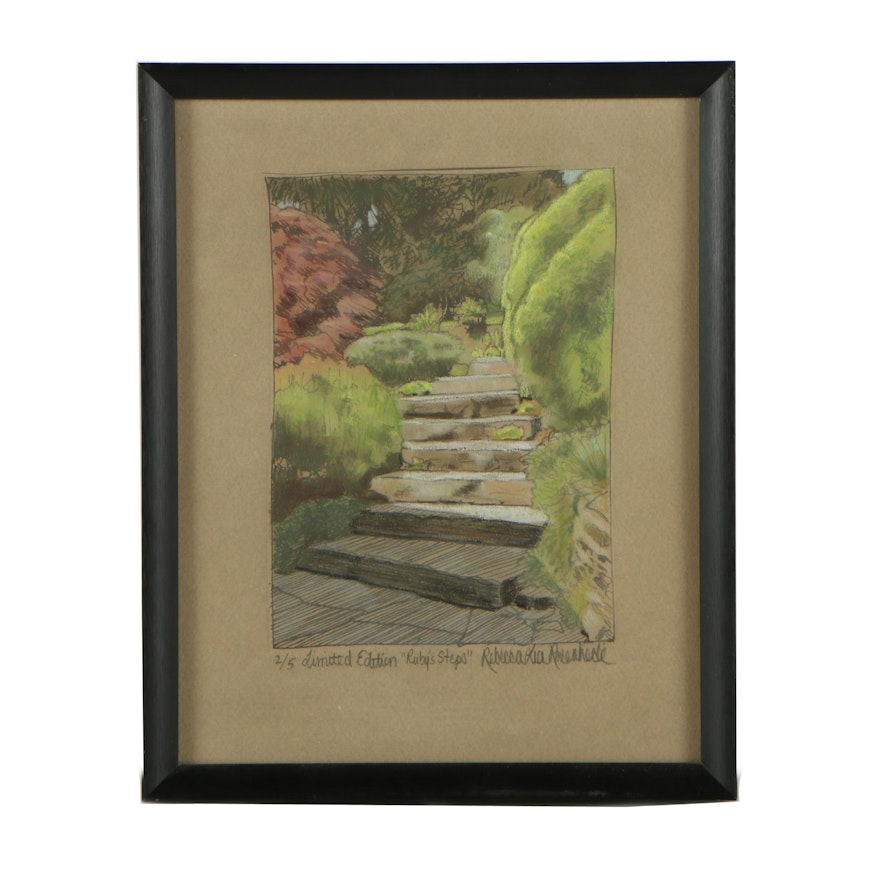 Rebecca L. Rosenheck Limited Edition Lithograph "Ruby's Steps"