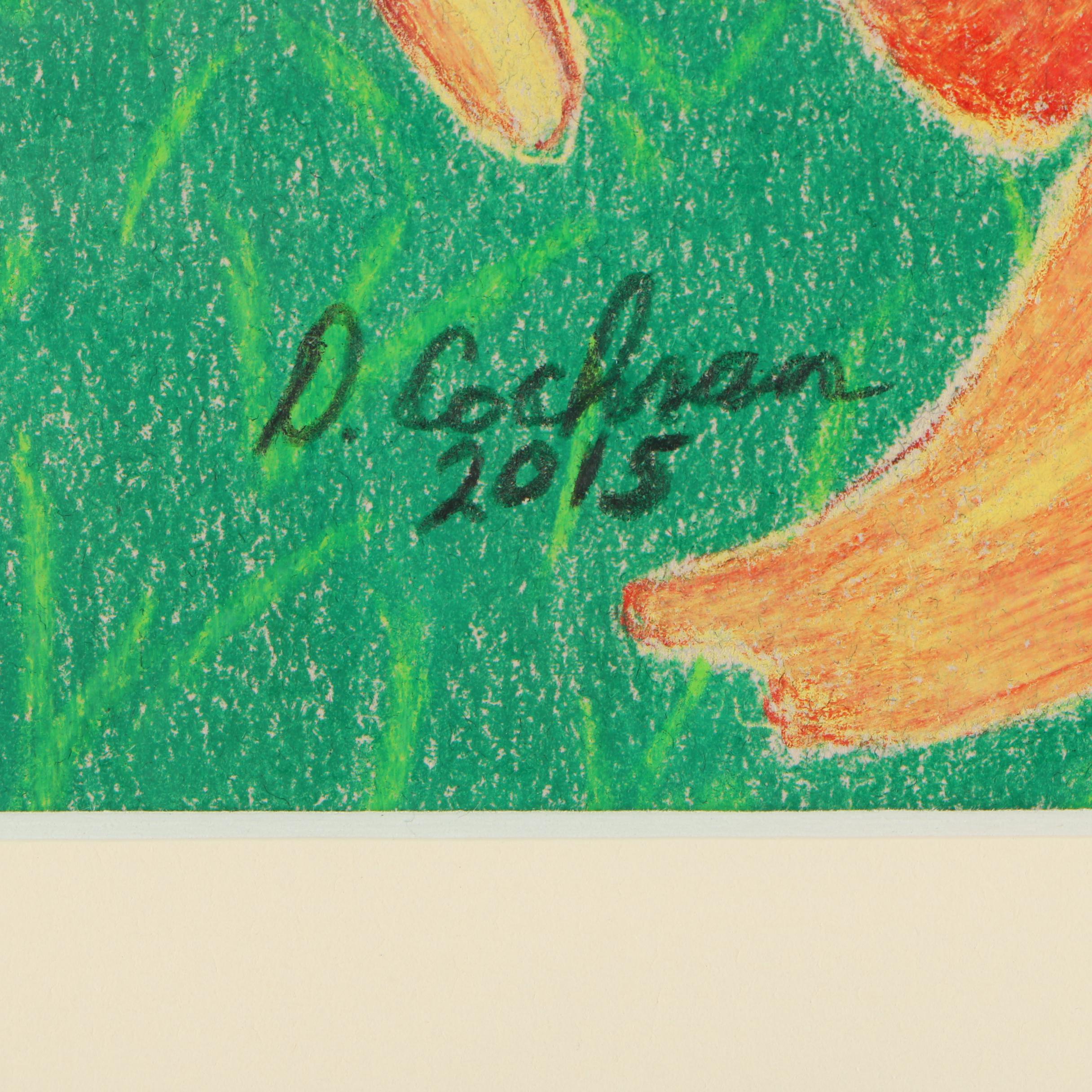 David Cochran Colored Pencil Drawings "Rudbeckia Hirta" and "Stephanie Returns"