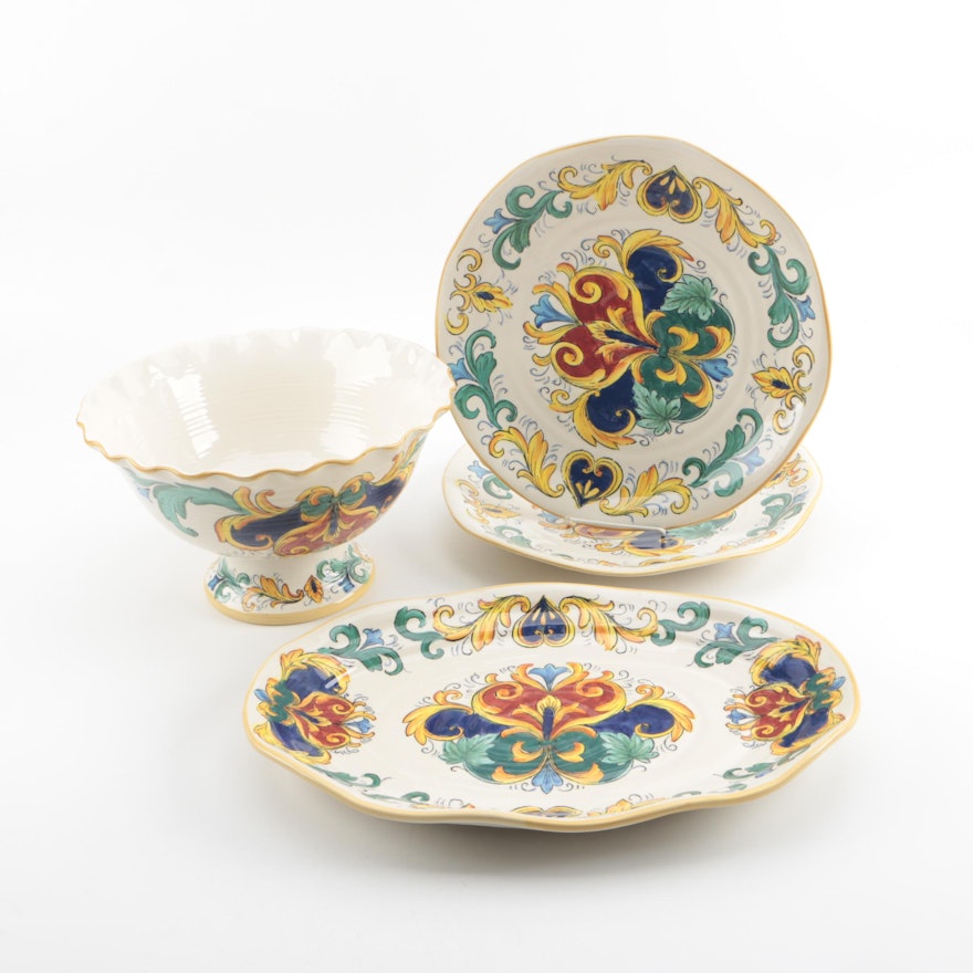 Royal Tuscan Serveware with Maiolica Style Decoration