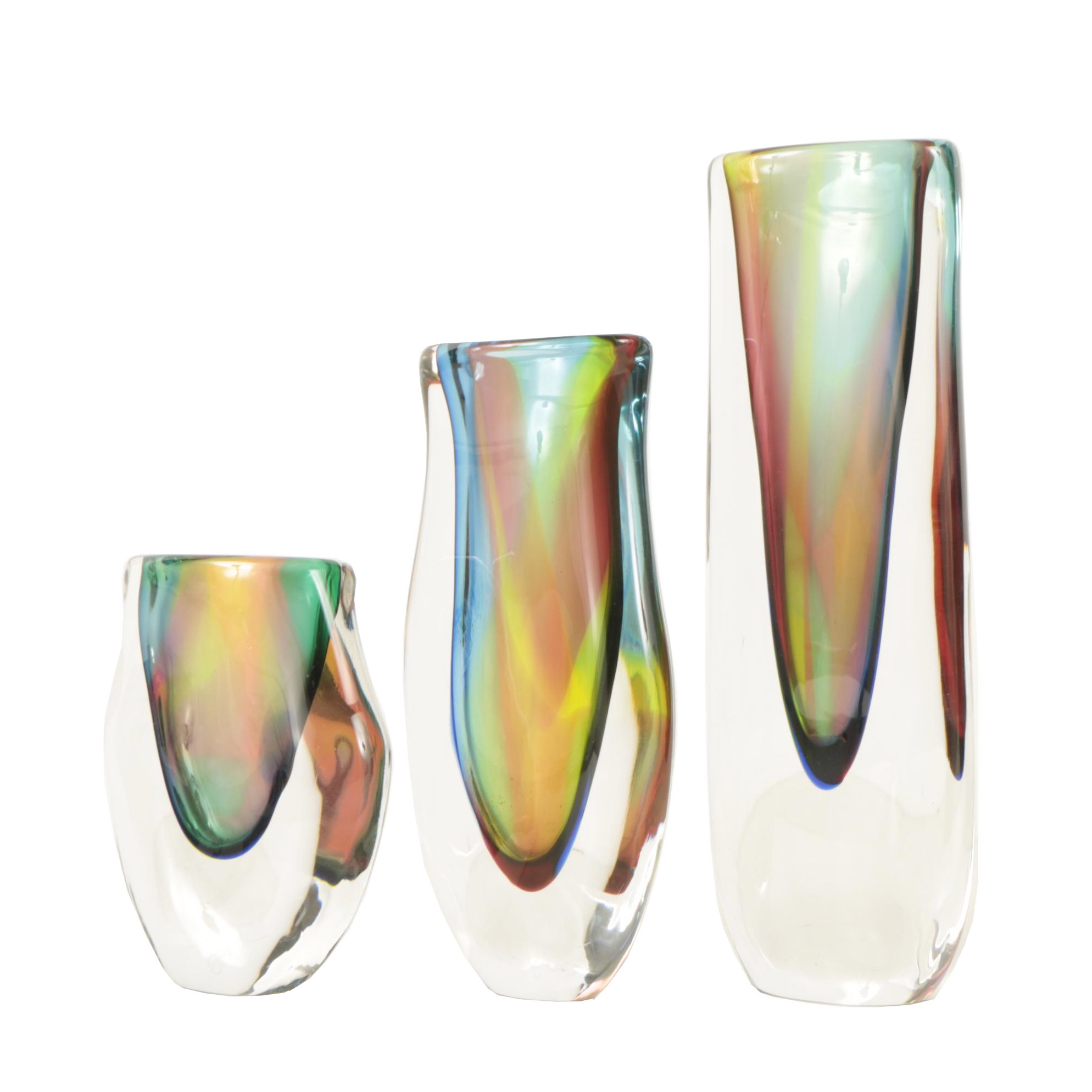 Jesse Reece 20th Century Blown Art Glass Vases
