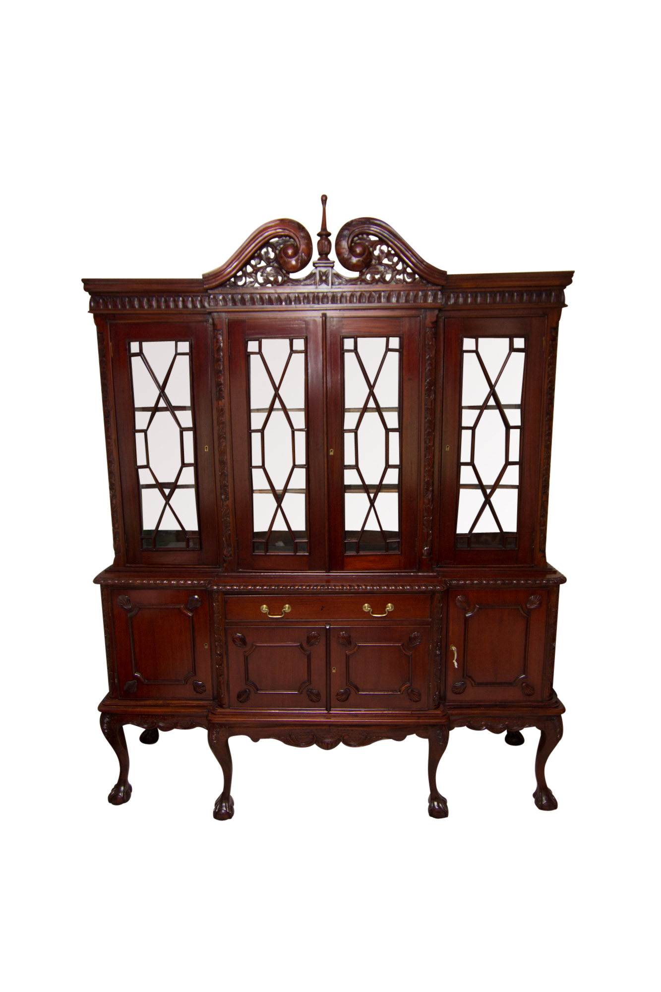 Cherry China Breakfront Cabinet