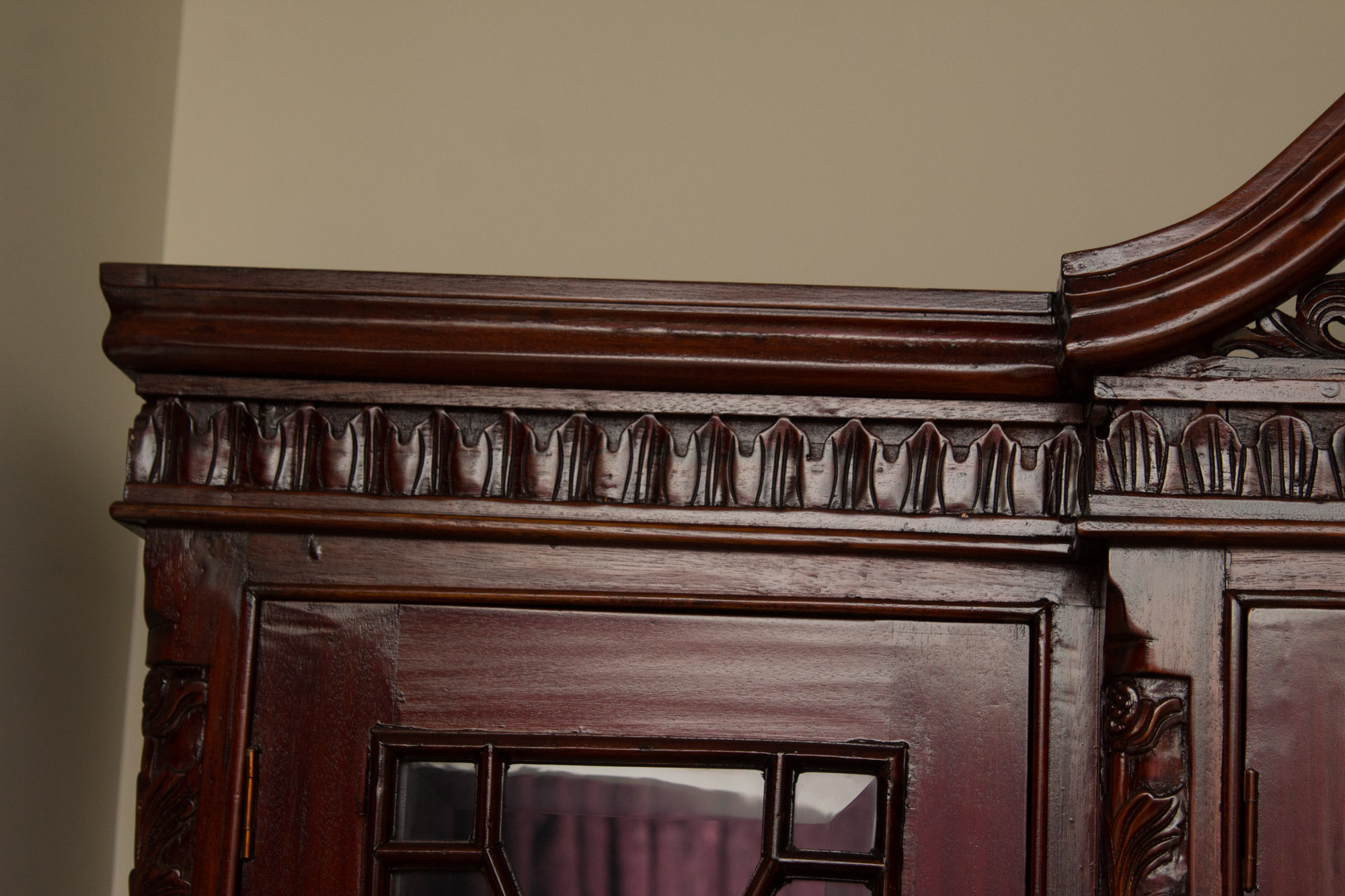 Cherry China Breakfront Cabinet