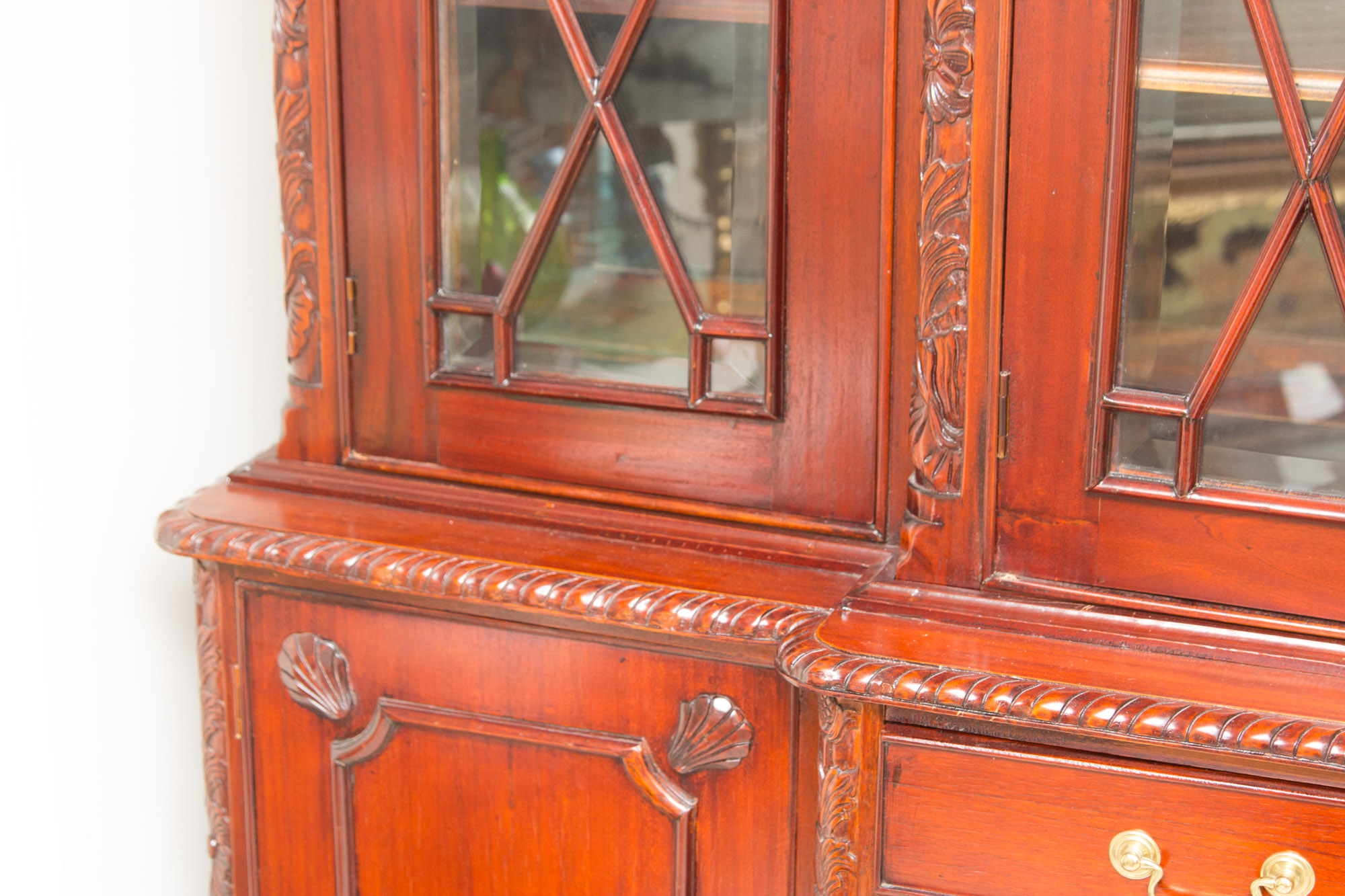 Cherry China Breakfront Cabinet