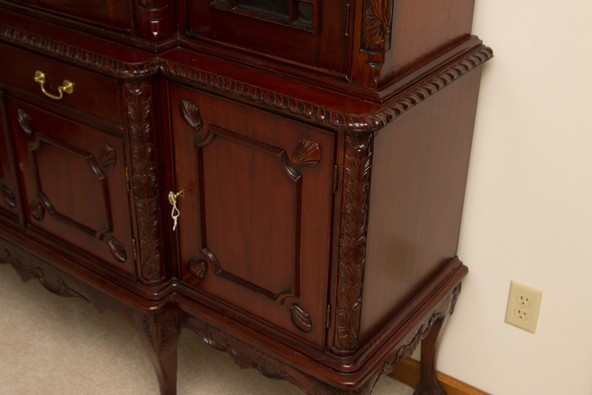 Cherry China Breakfront Cabinet
