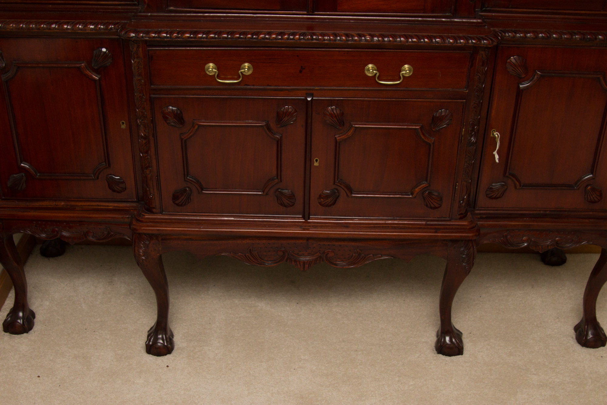 Cherry China Breakfront Cabinet