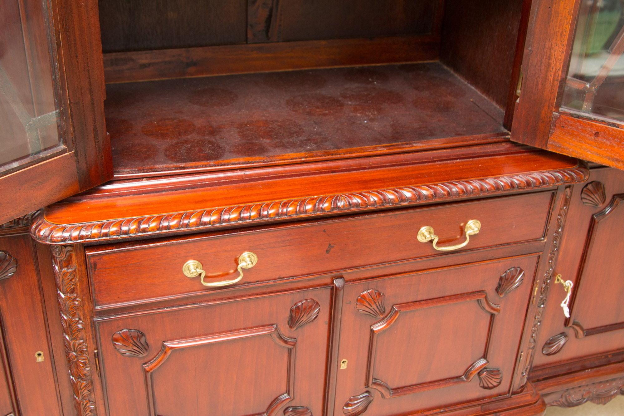 Cherry China Breakfront Cabinet