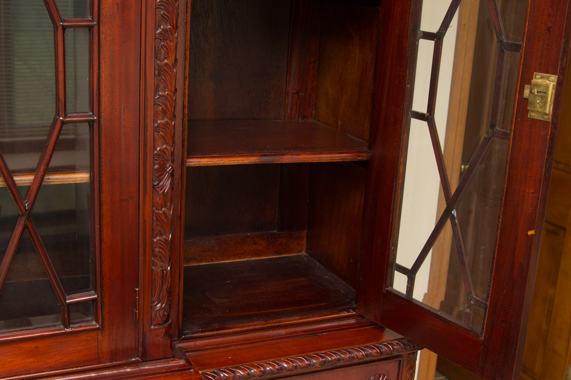 Cherry China Breakfront Cabinet