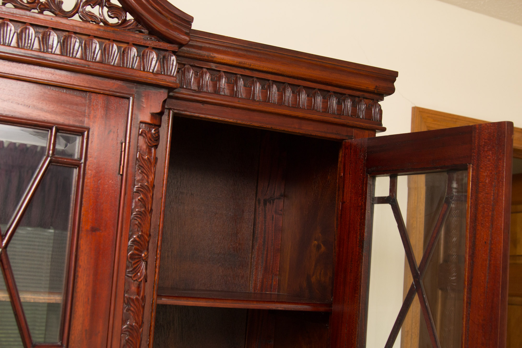 Cherry China Breakfront Cabinet