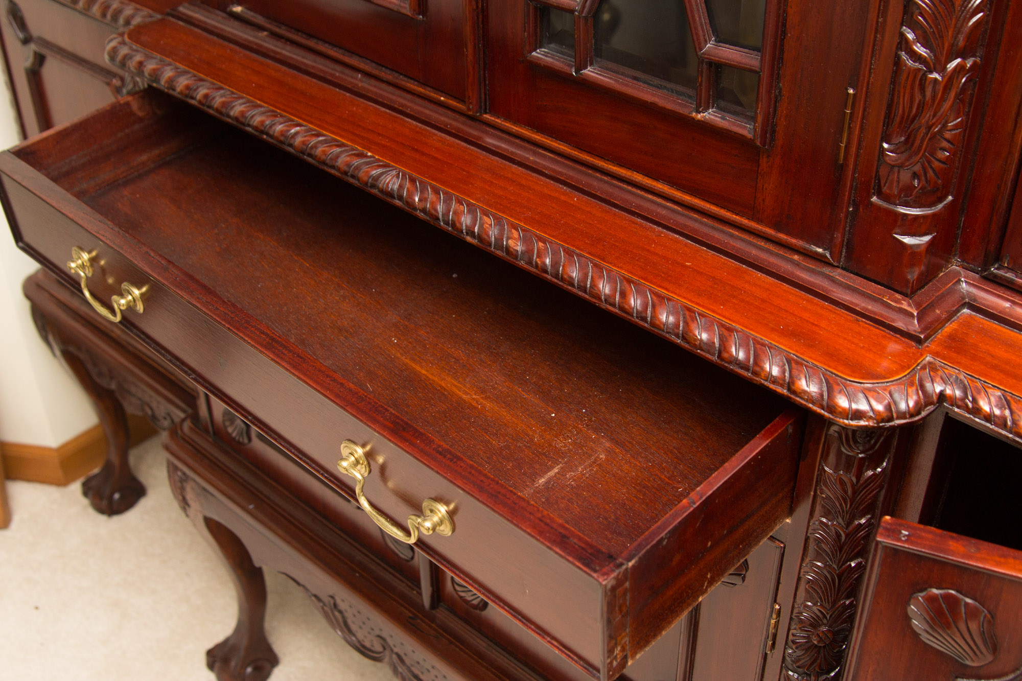 Cherry China Breakfront Cabinet