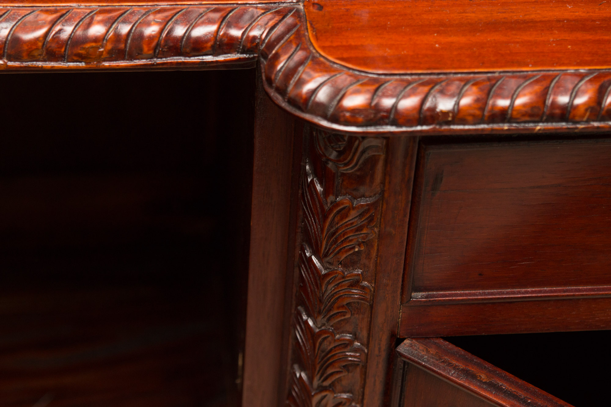 Cherry China Breakfront Cabinet