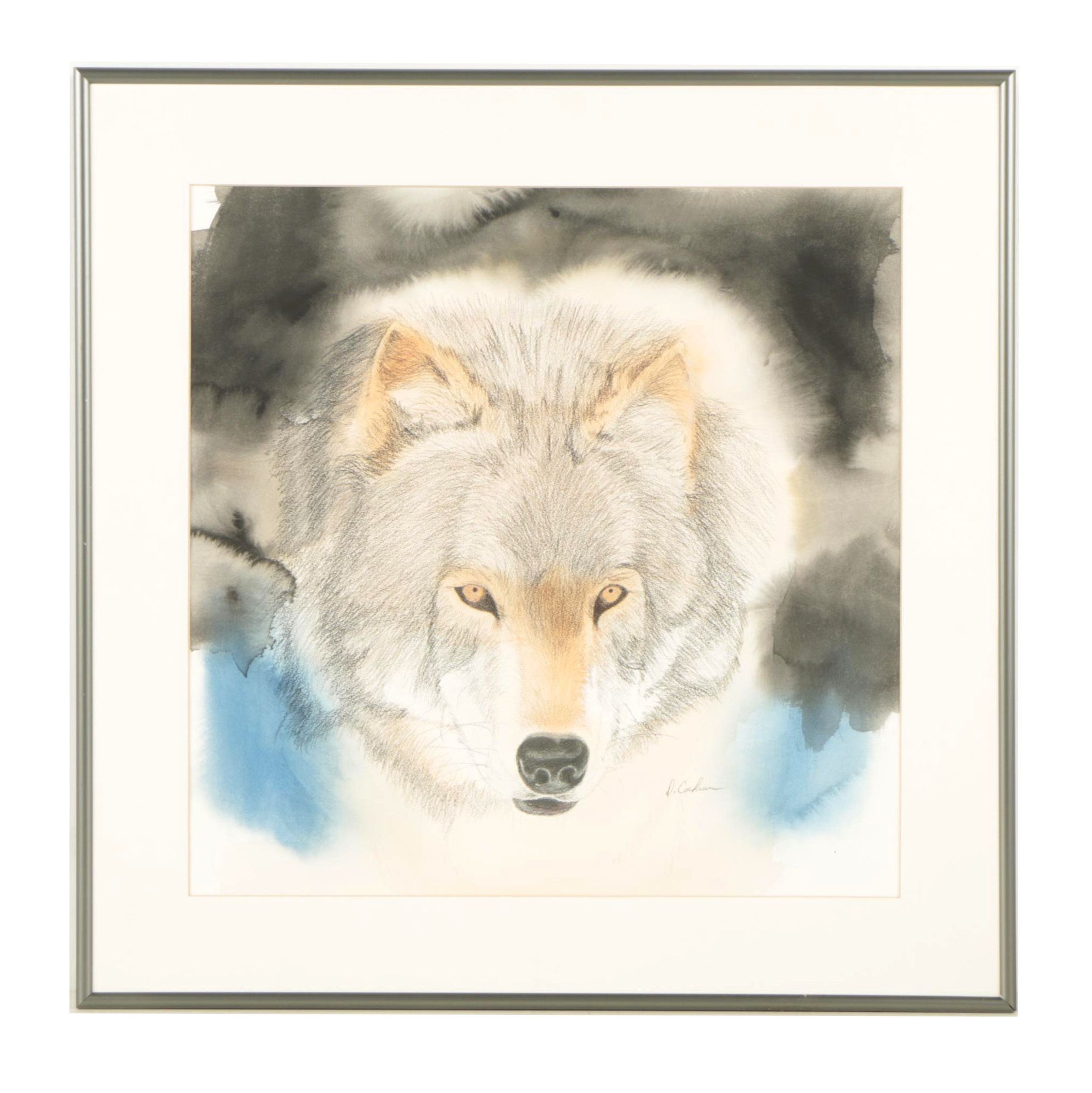 David Cochran Late 20th to Early 21st Century Mixed Media Drawing