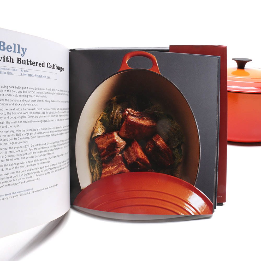 Le Creuset Enameled Cast Iron Dutch Oven and "Le Creuset Cookbook"