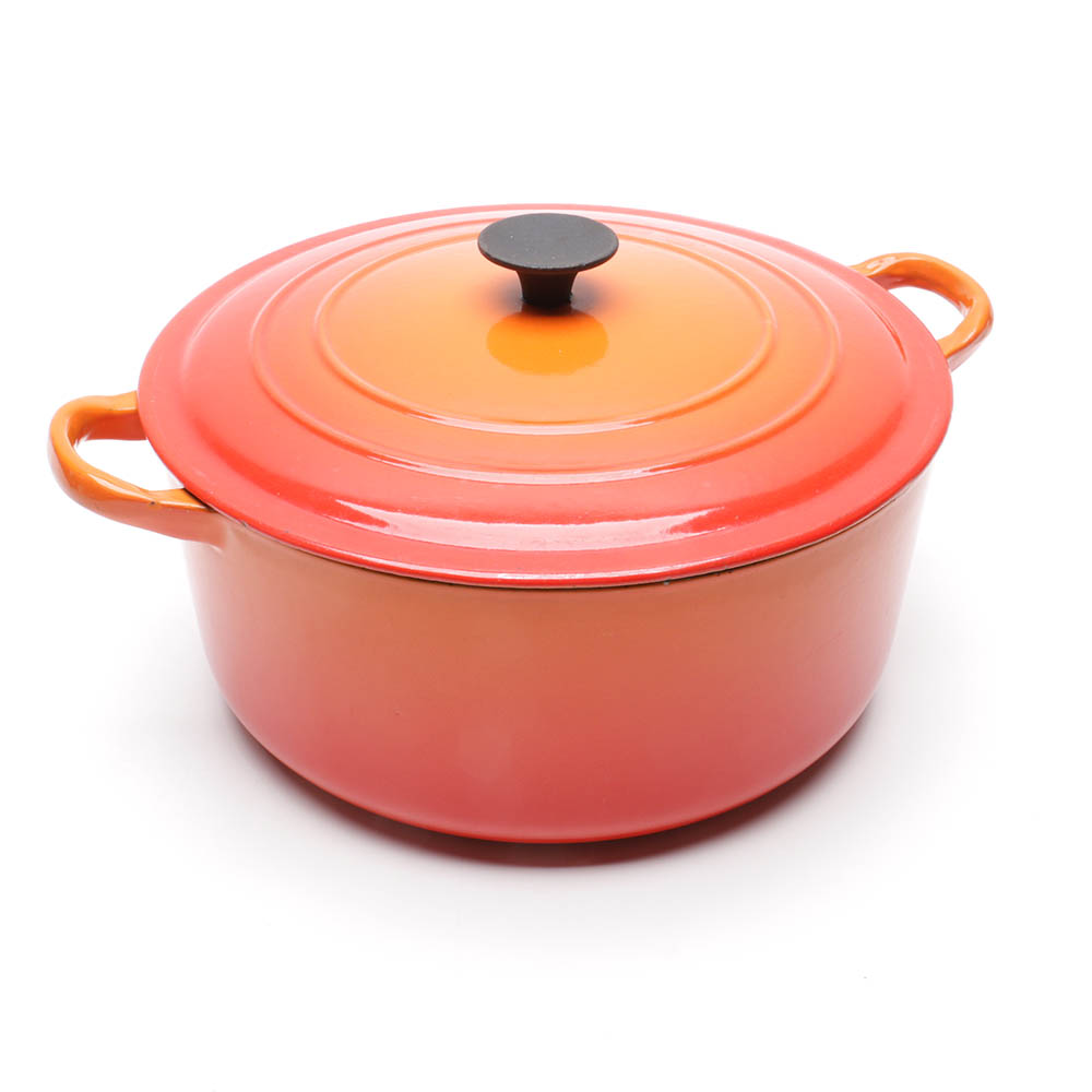 Le Creuset Enameled Cast Iron Dutch Oven and "Le Creuset Cookbook"