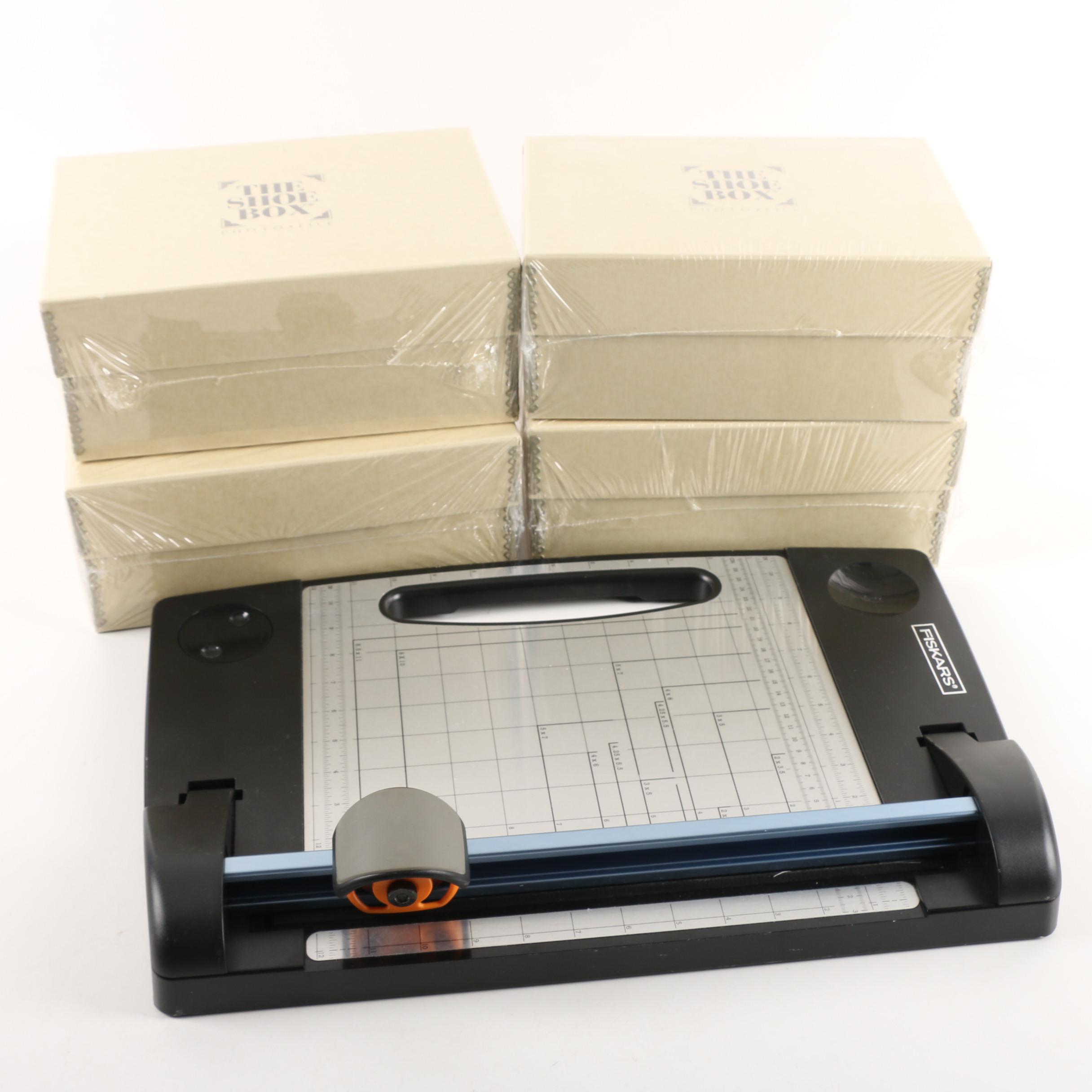 Fiskars Rotary Paper Trimmer with Photo File Boxes from The Shoe Box