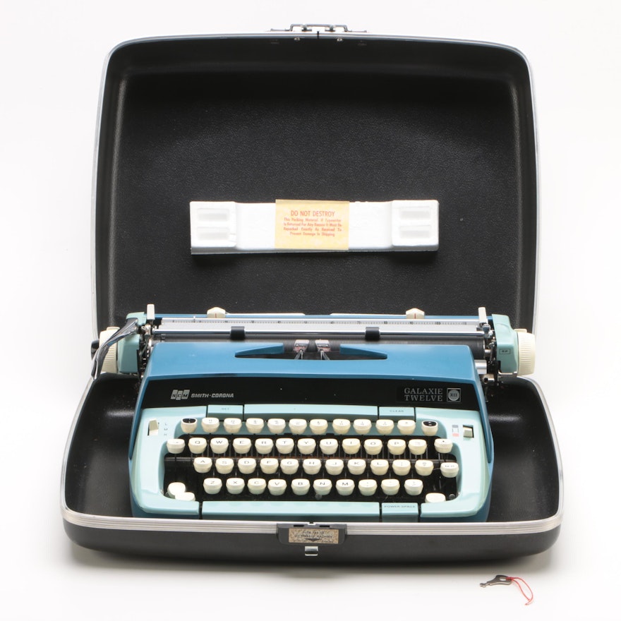 Smith Corona "Galaxie Twelve" Typewriter And Case