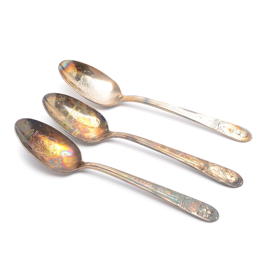 William Rogers Mfg. Co. Silve Plate Presidential Spoons