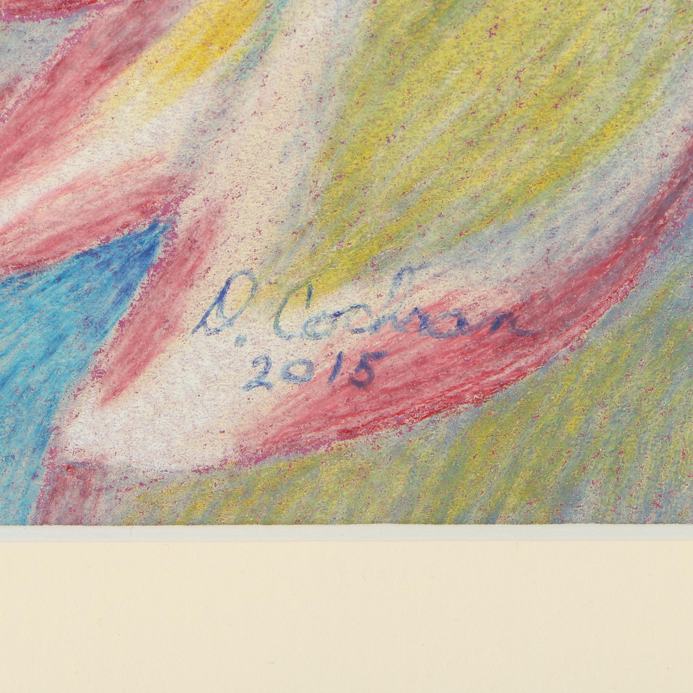 Pair of David Cochran Colored Pencil Drawings