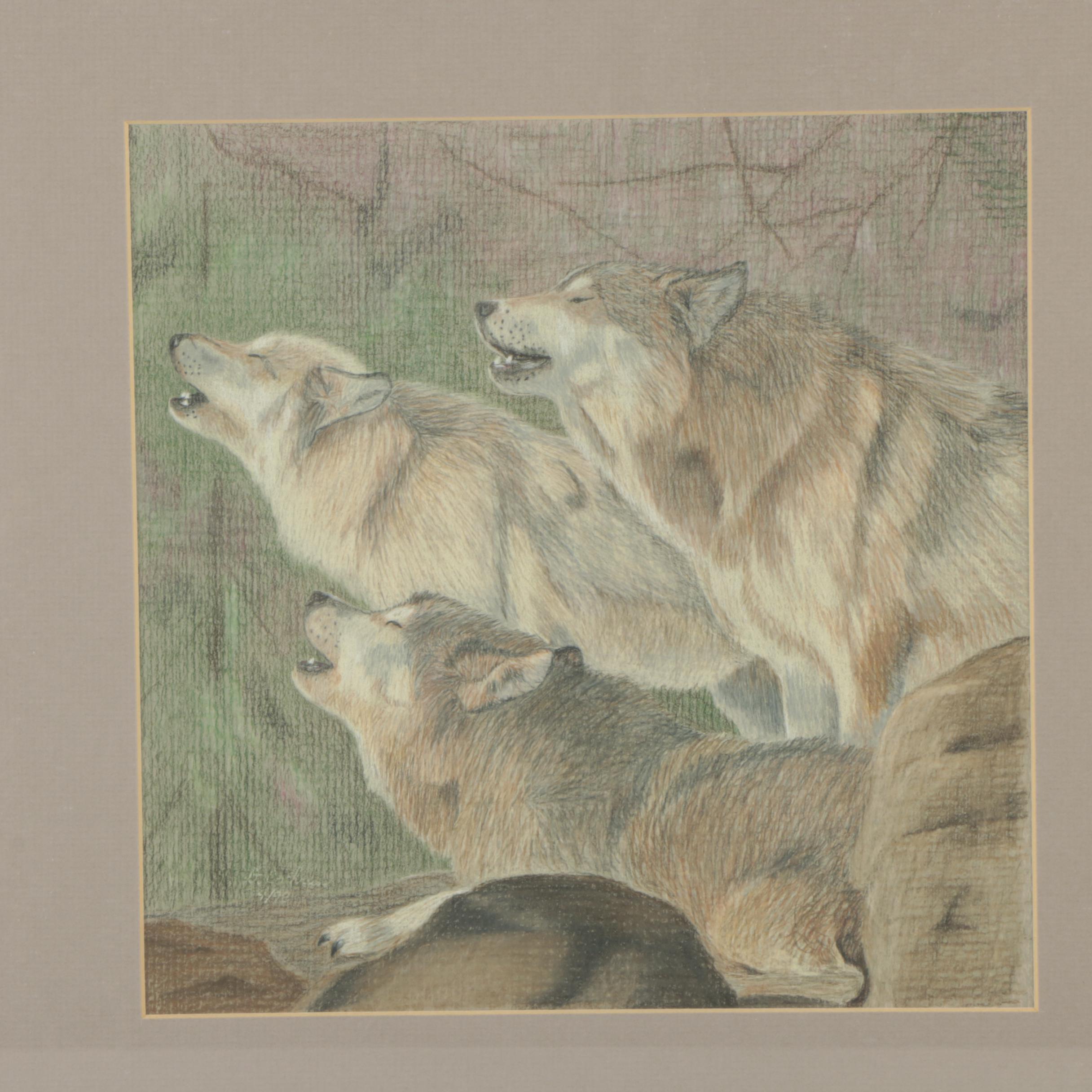 David Cochran Colored Pencil Drawing "The Three Tenors"