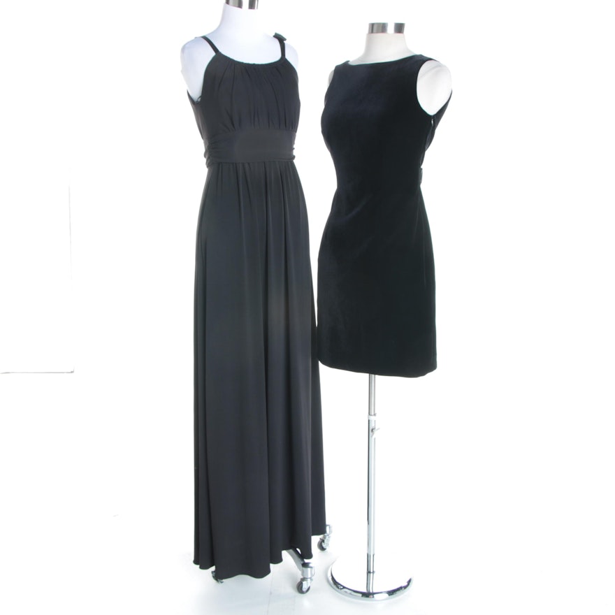 Women's Sleeveless Black Evening Dresses Featuring Laundry by Shelli Segal