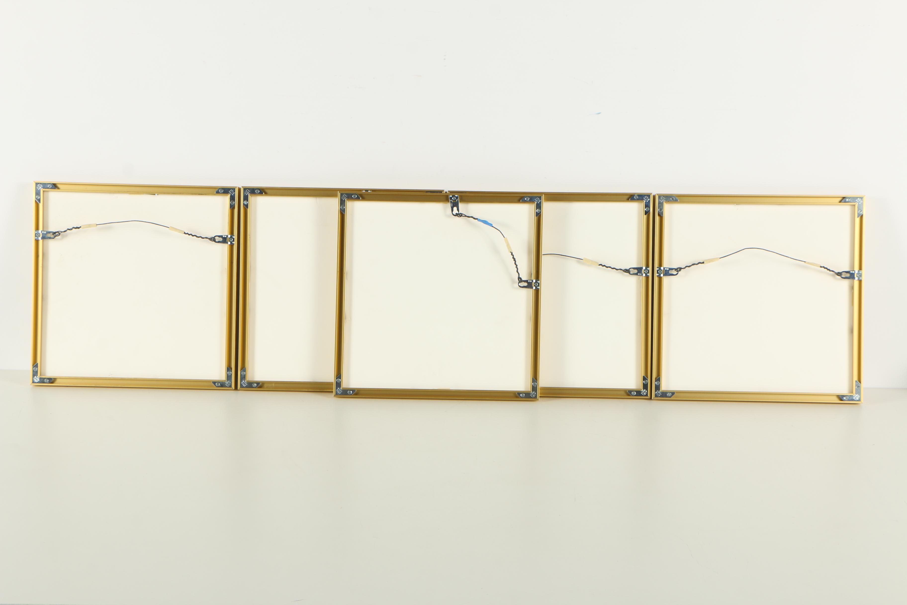 Framed Marbled Silk Scarves