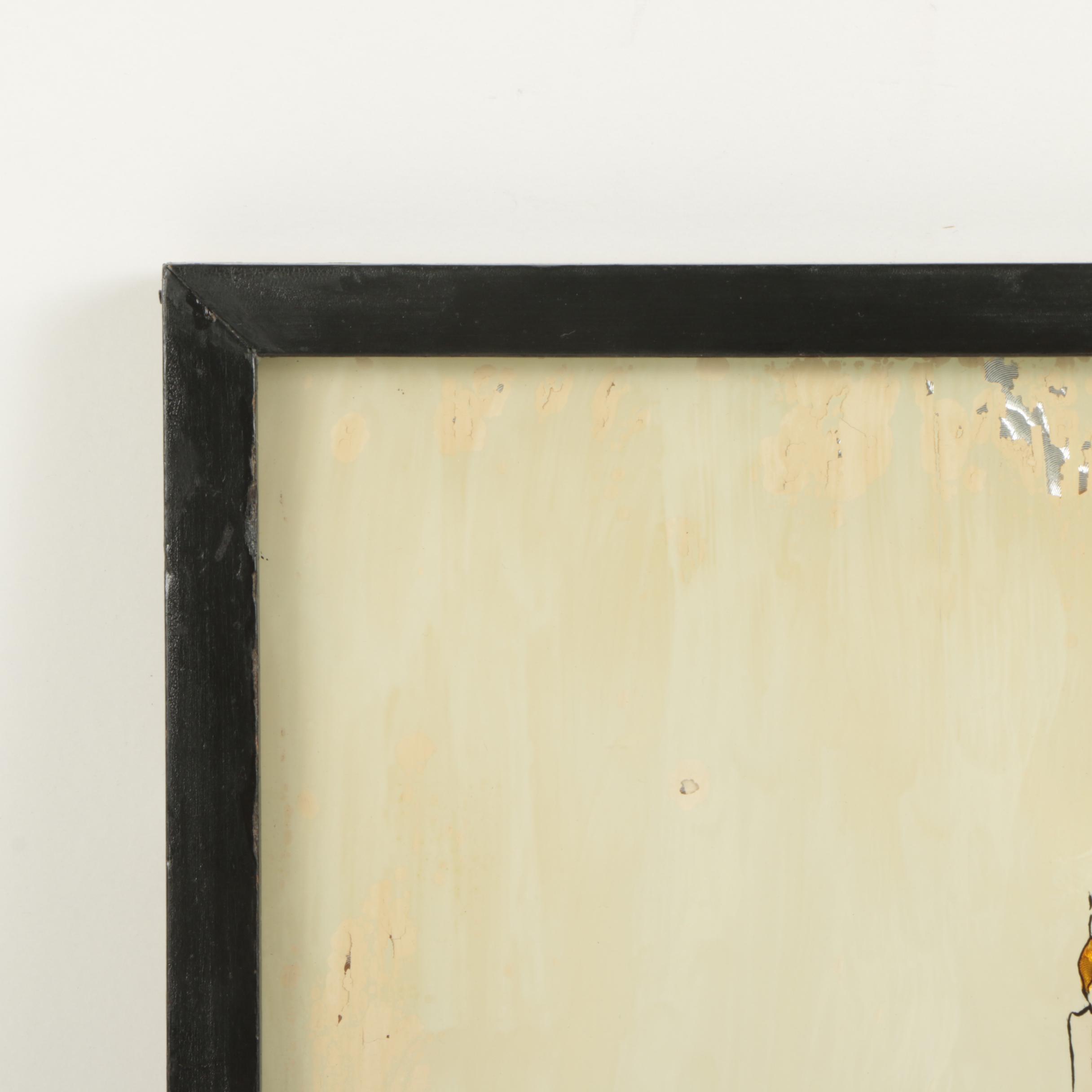 Early 20th Century Reverse Glass Painting