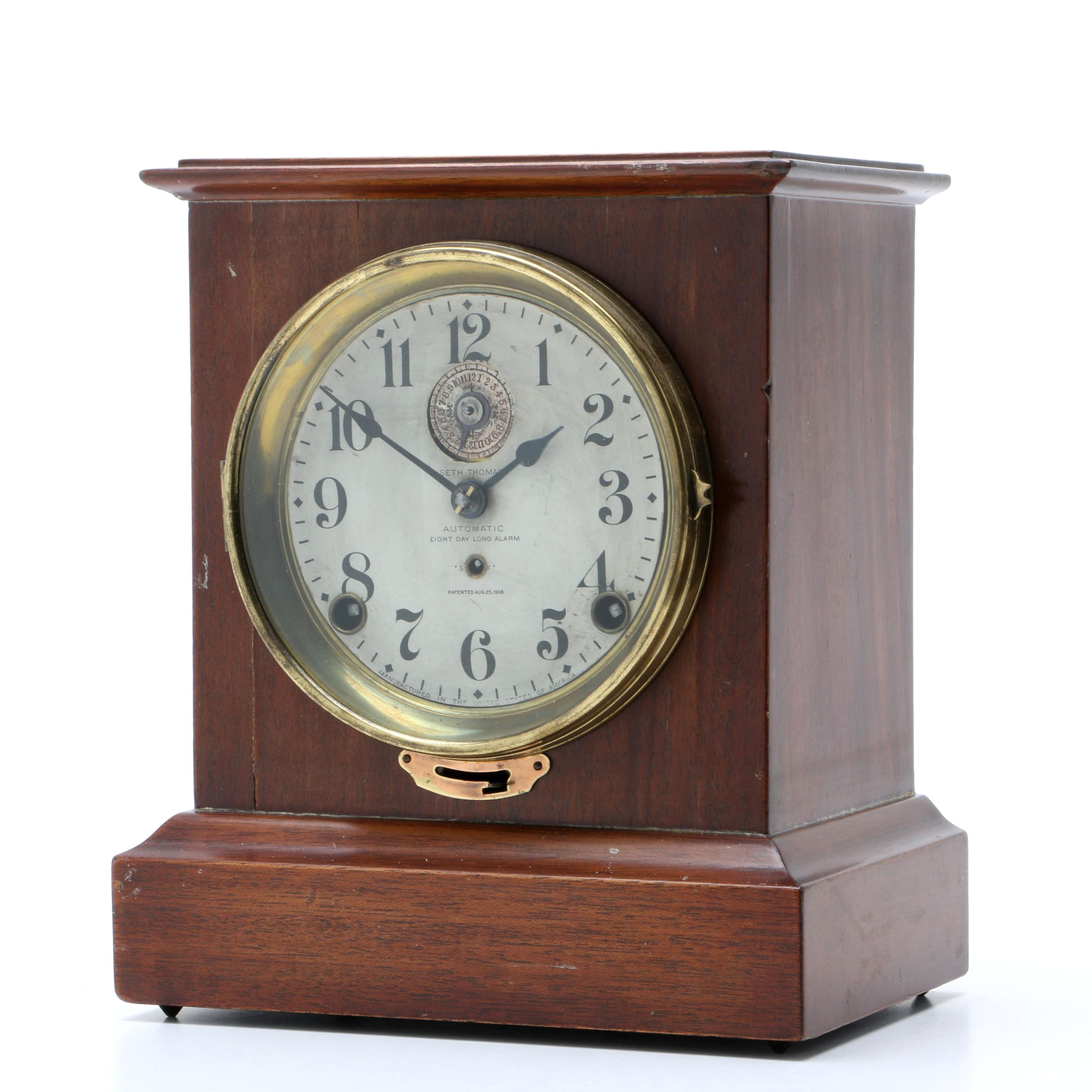 Antique Seth Thomas "Eight Day Long Alarm" Mantel Clock
