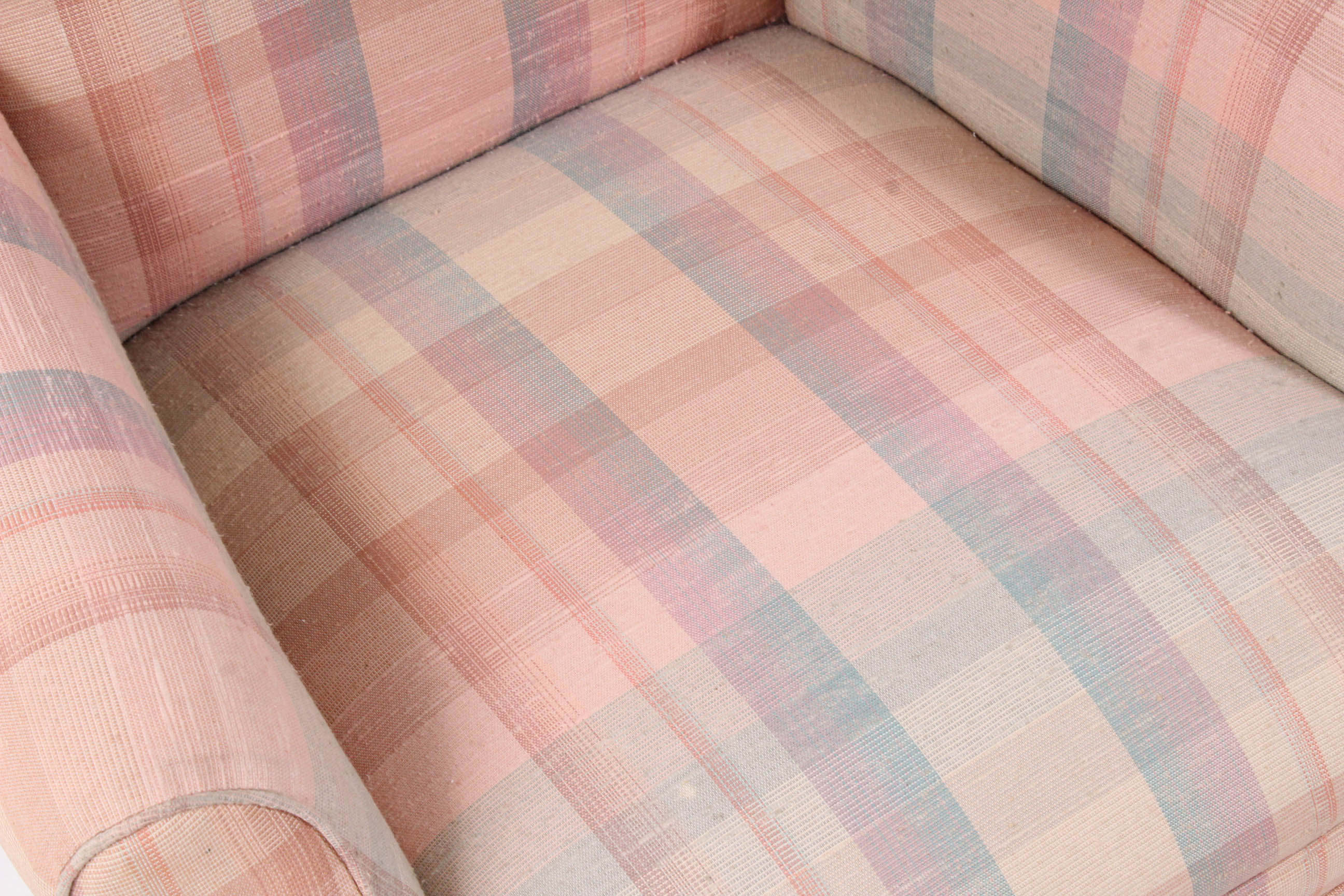 Upholstered Tall Back Arm Chairs