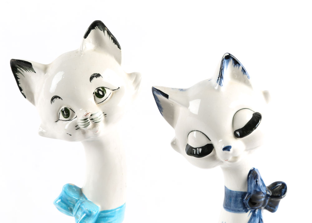 Vintage Japanese Cat Figurines