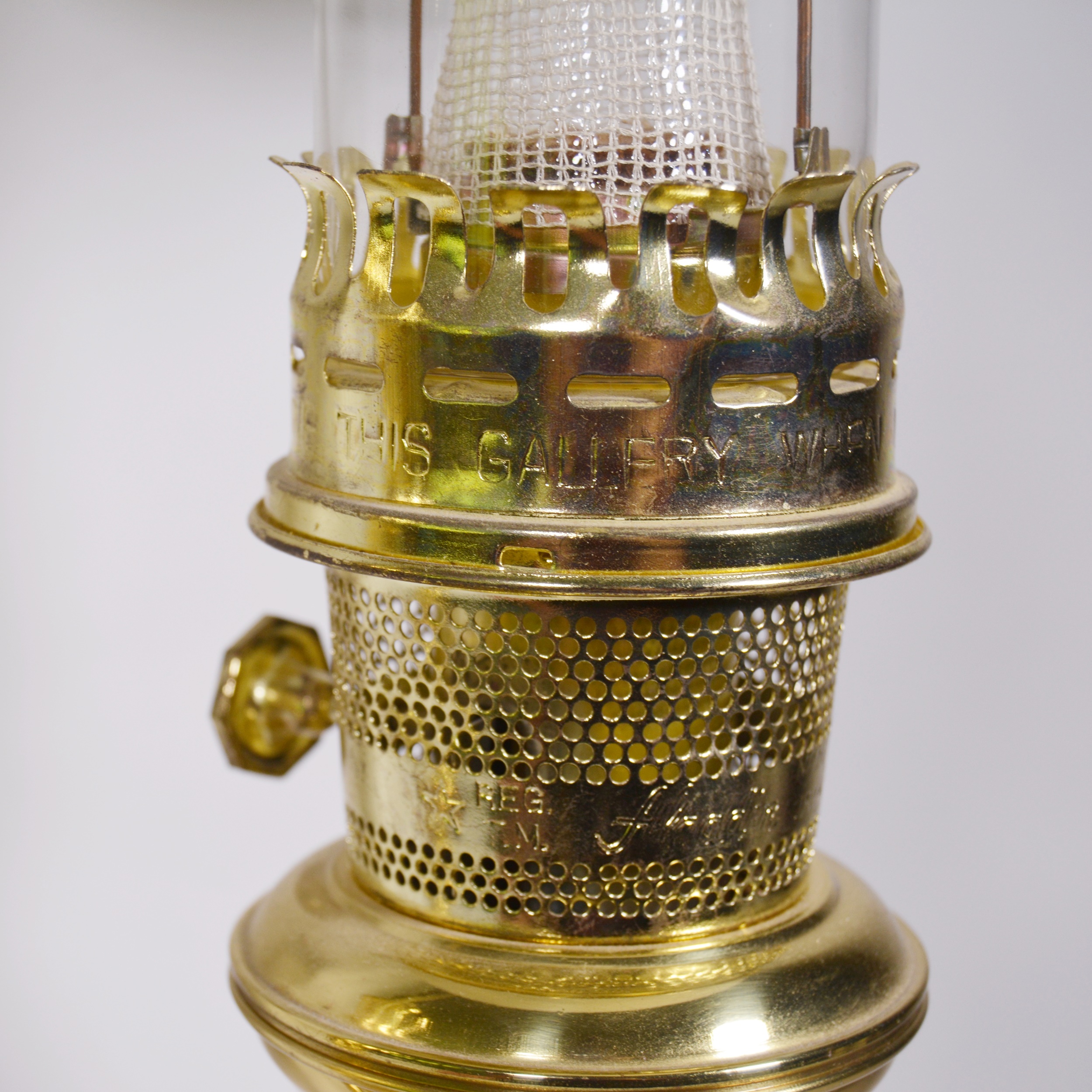 Aladdin 23 Brass Commemorative Reproduction Student Oil Lamp