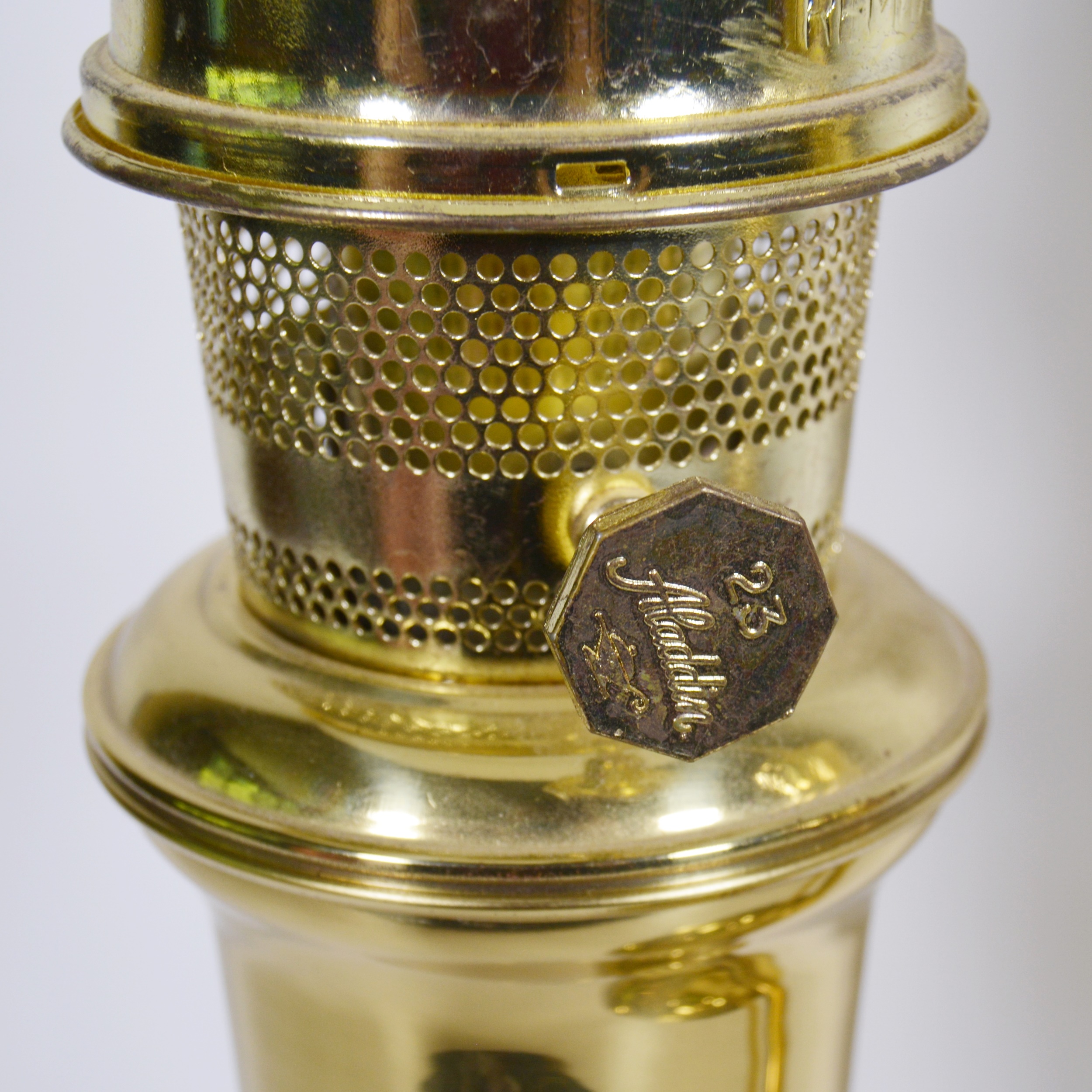 Aladdin 23 Brass Commemorative Reproduction Student Oil Lamp