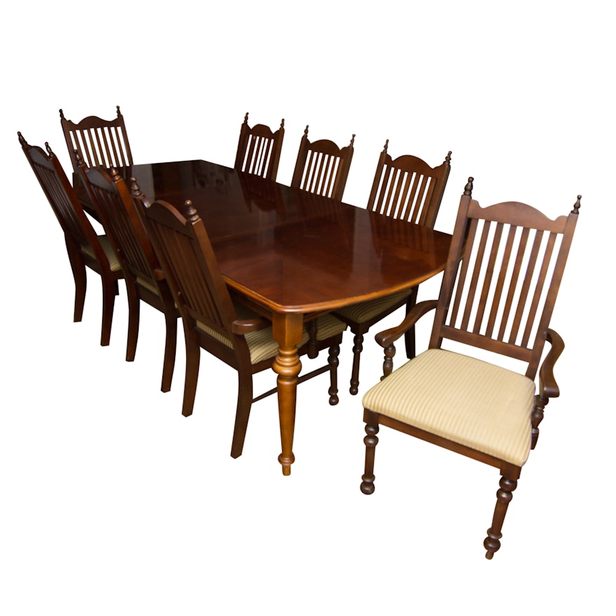 Dining Room Table Including Eight Chairs