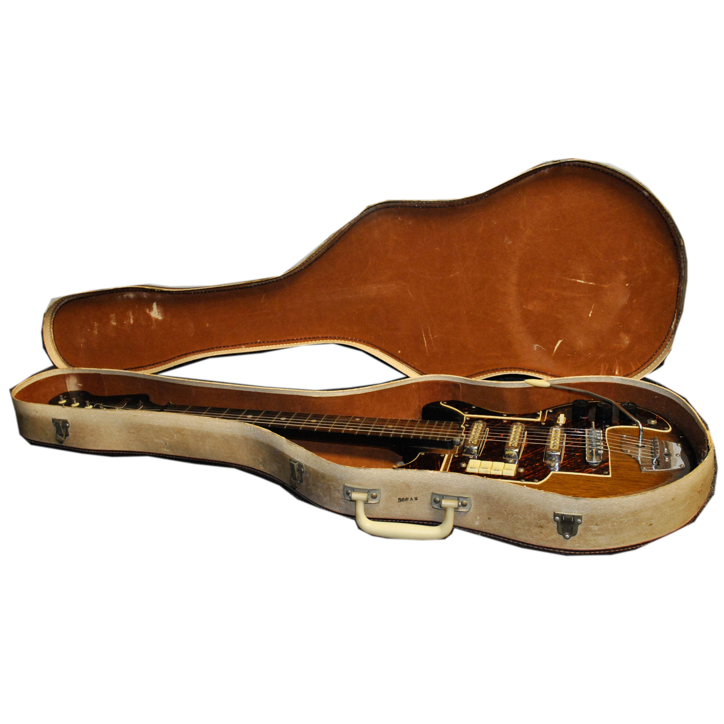 C. 1960s Ibanez Maxitone Electric Guitar and Case