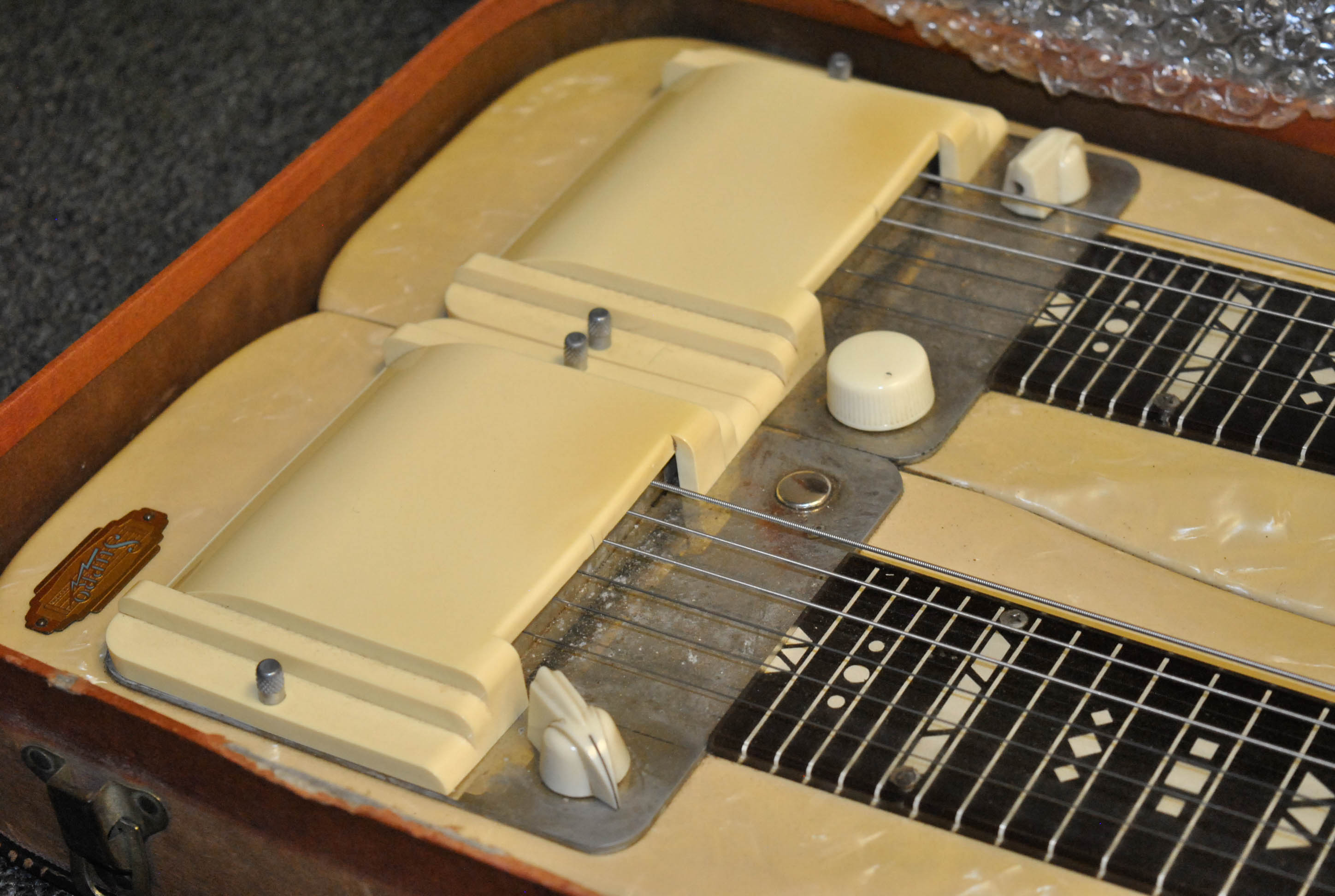 C. 1950s/60s National Supro Double Neck Lap Steel Guitar and Case