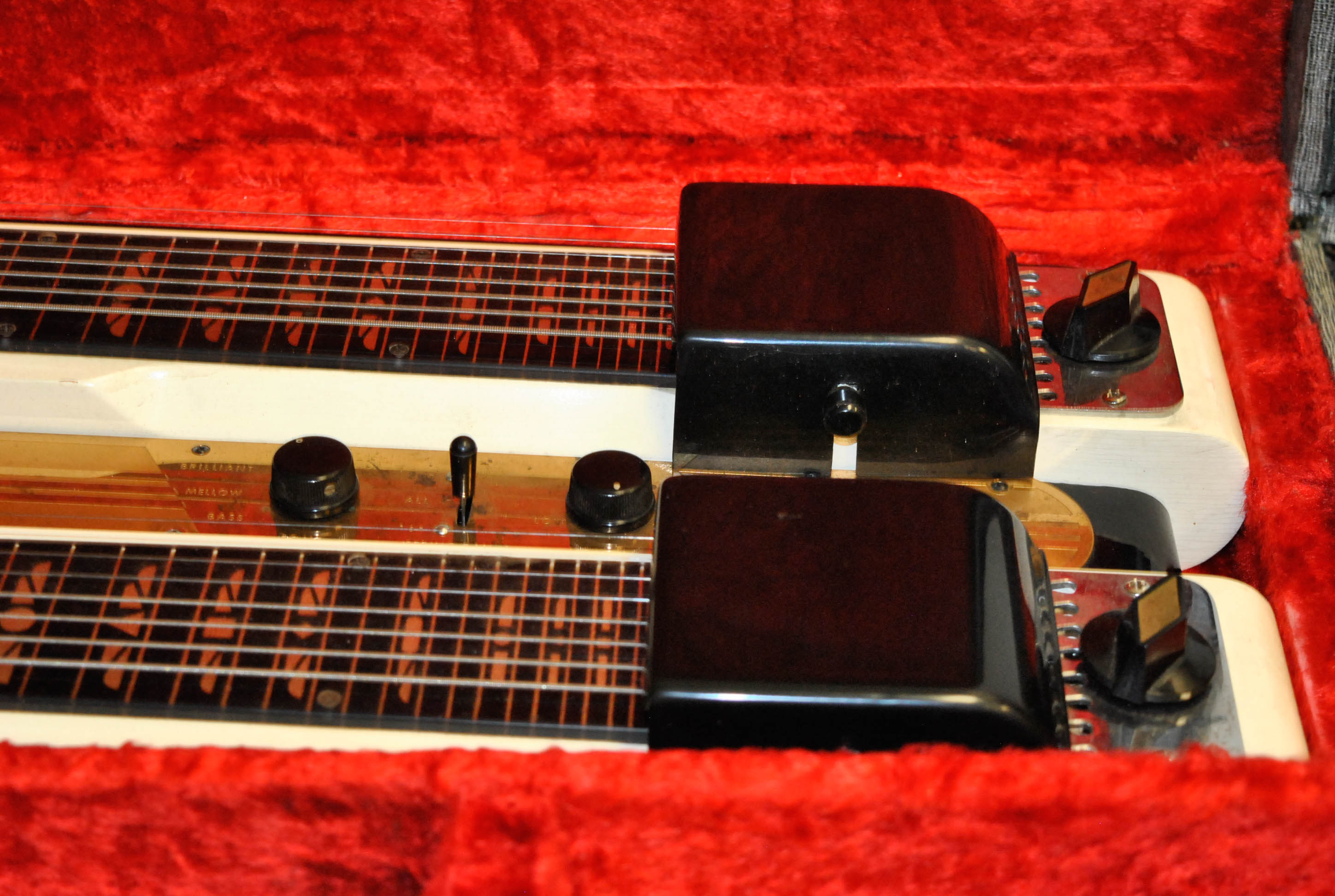 Vintage National Double Neck Lap Steel Electric Guitar With Case