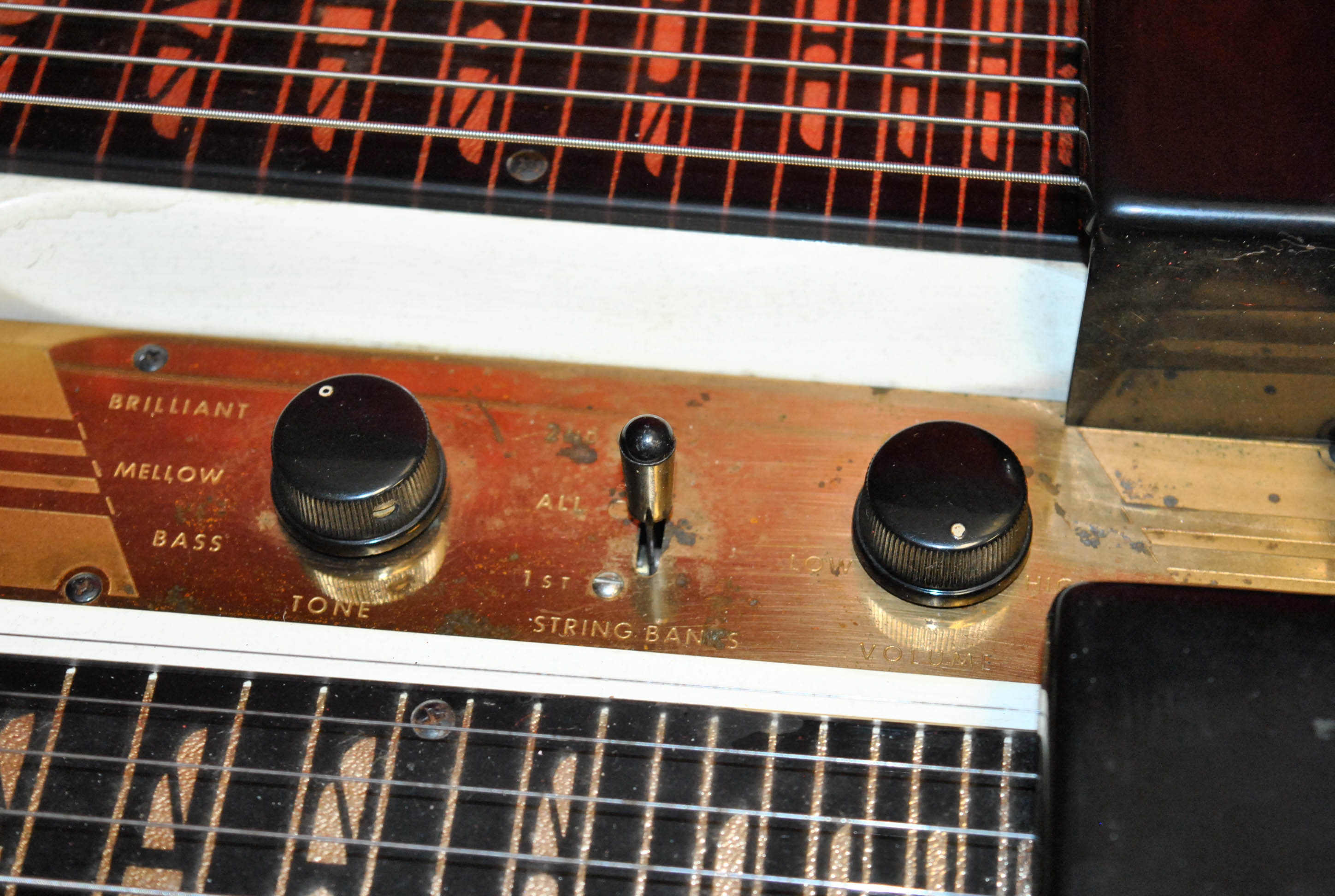 Vintage National Double Neck Lap Steel Electric Guitar With Case