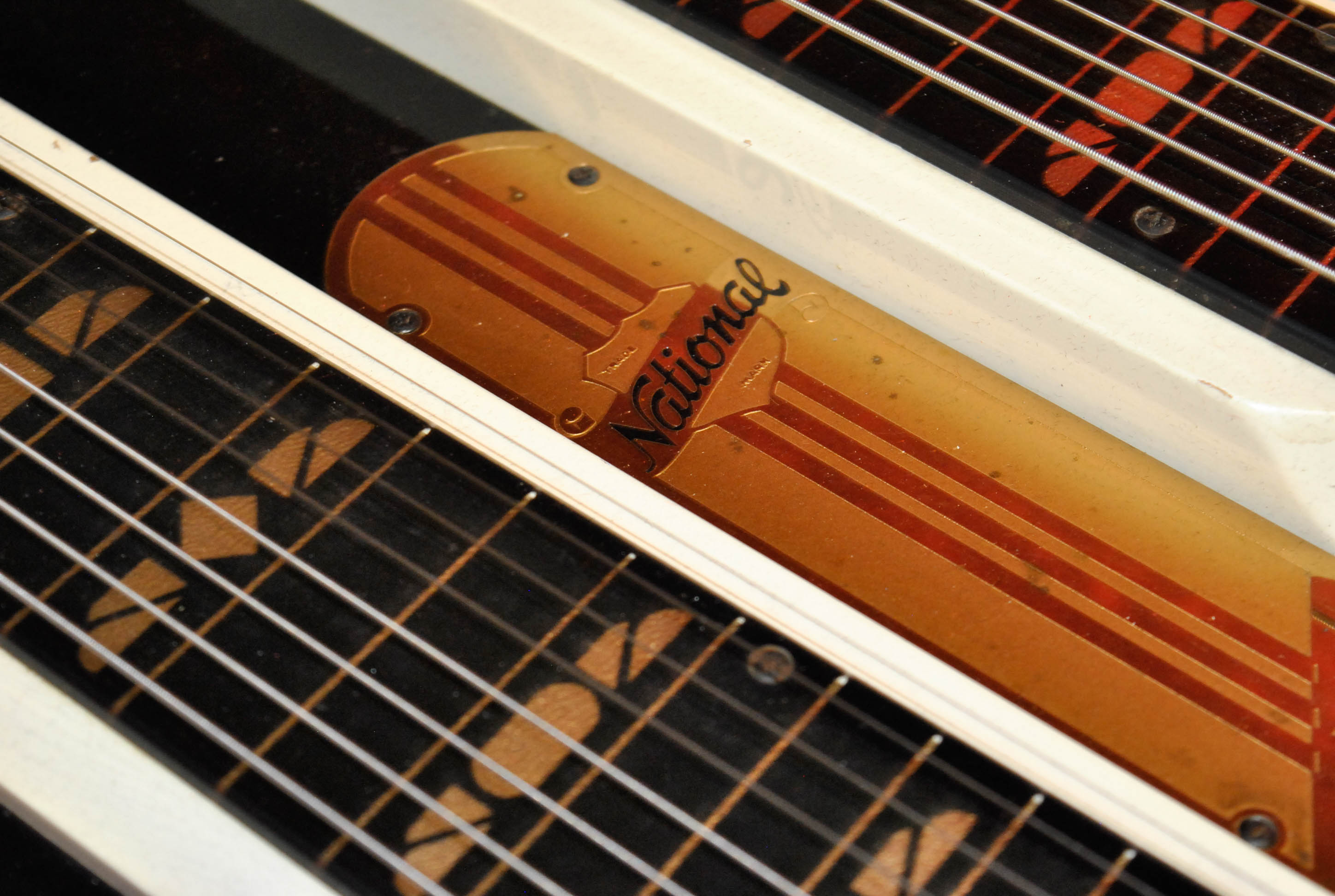 Vintage National Double Neck Lap Steel Electric Guitar With Case