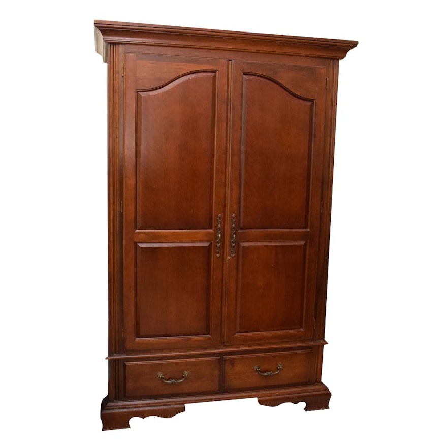 Monumental Basset Furniture Cherry Wardrobe/Media Cabinet